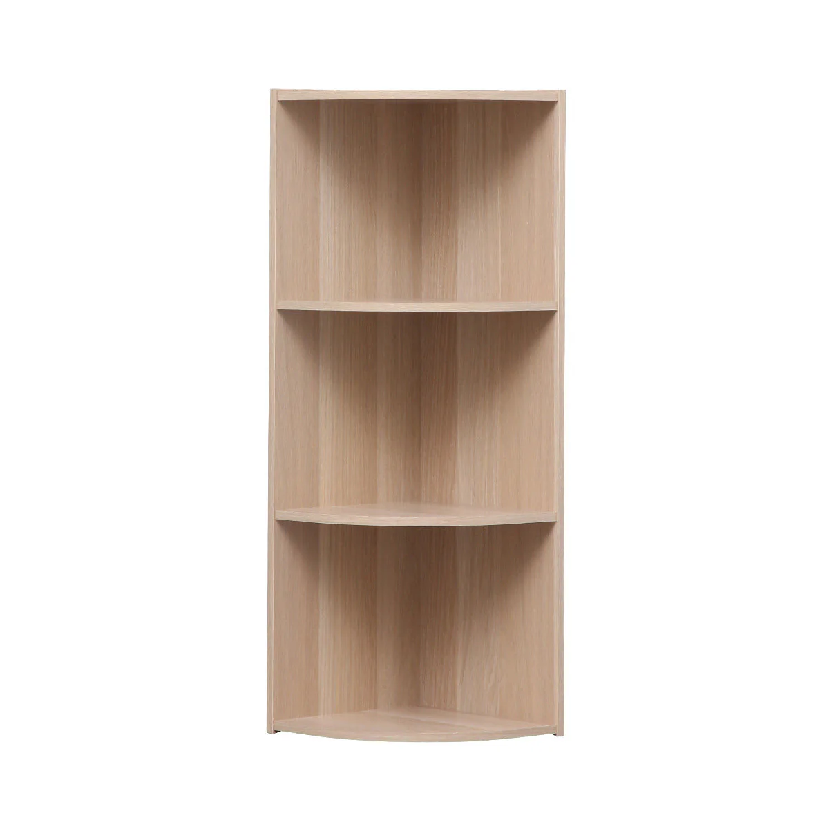 3-Tier Corner Curved Shelf Organizer, Light Brown - Image 6