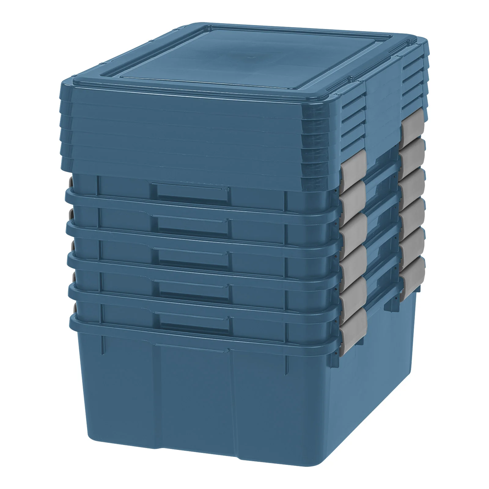 31Qt. Eco-Friendly Heavy Duty Totes for Storage with Easy-Grip Handles, 4 Pack - Image 3