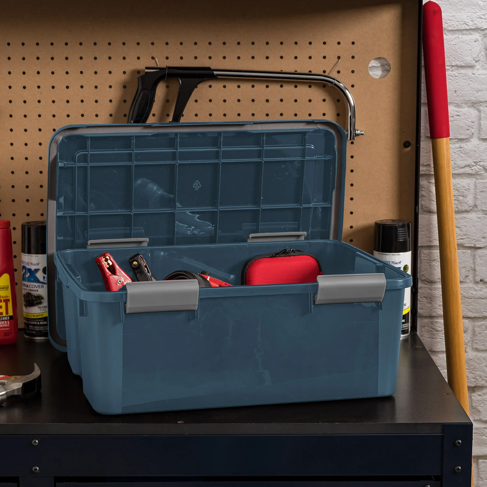 31Qt. Eco-Friendly Heavy Duty Totes for Storage with Easy-Grip Handles, 4 Pack - Image 6