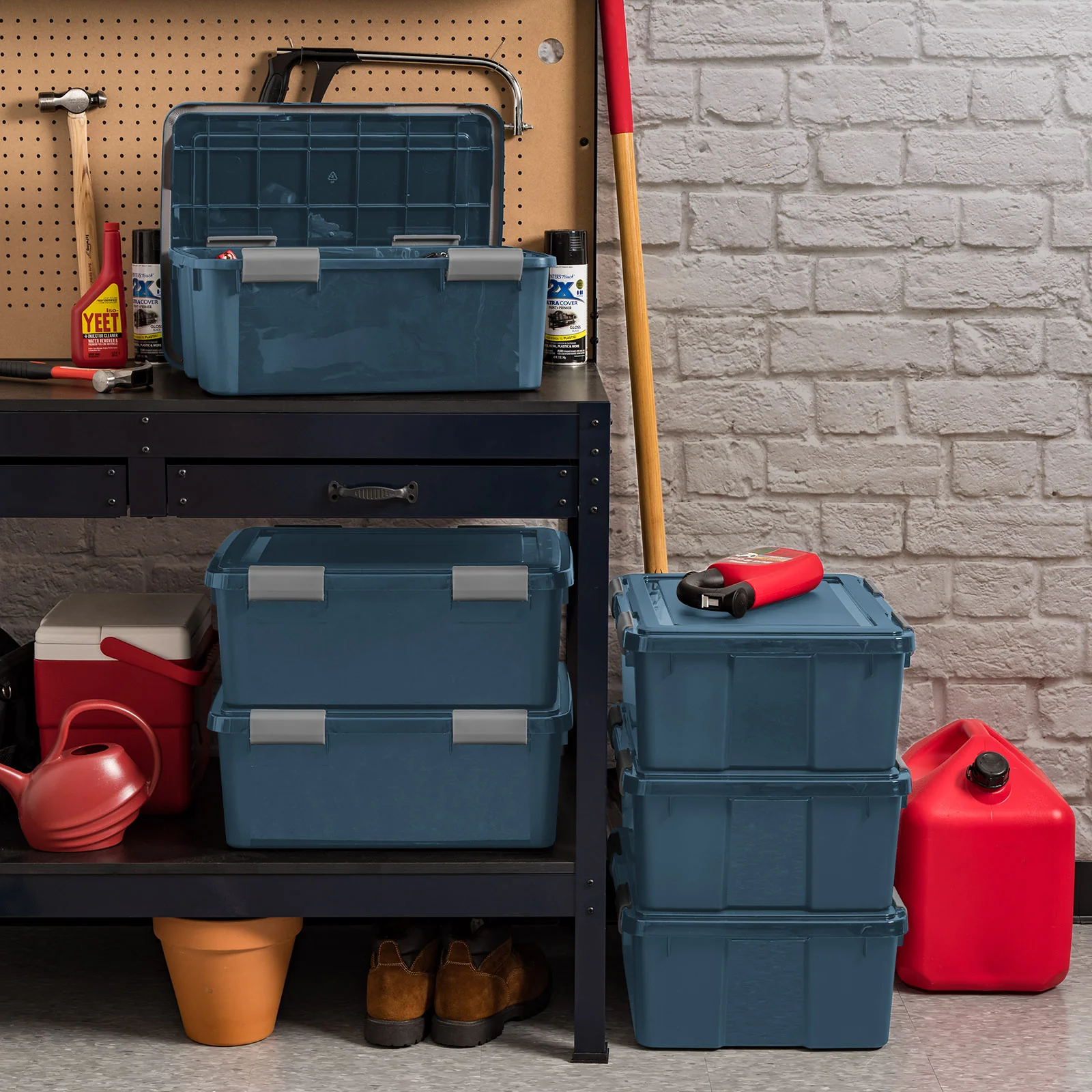 31Qt. Eco-Friendly Heavy Duty Totes for Storage with Easy-Grip Handles, 4 Pack - Image 7