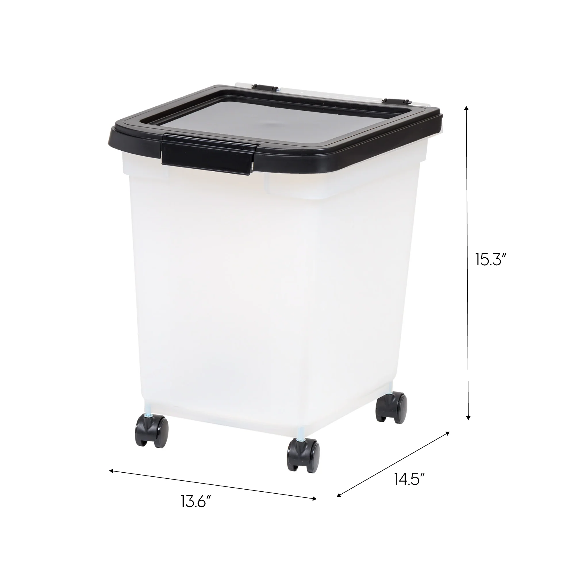 32.5 Quart WeatherPro® Airtight Pet Food Container, Black Lid - Image 2