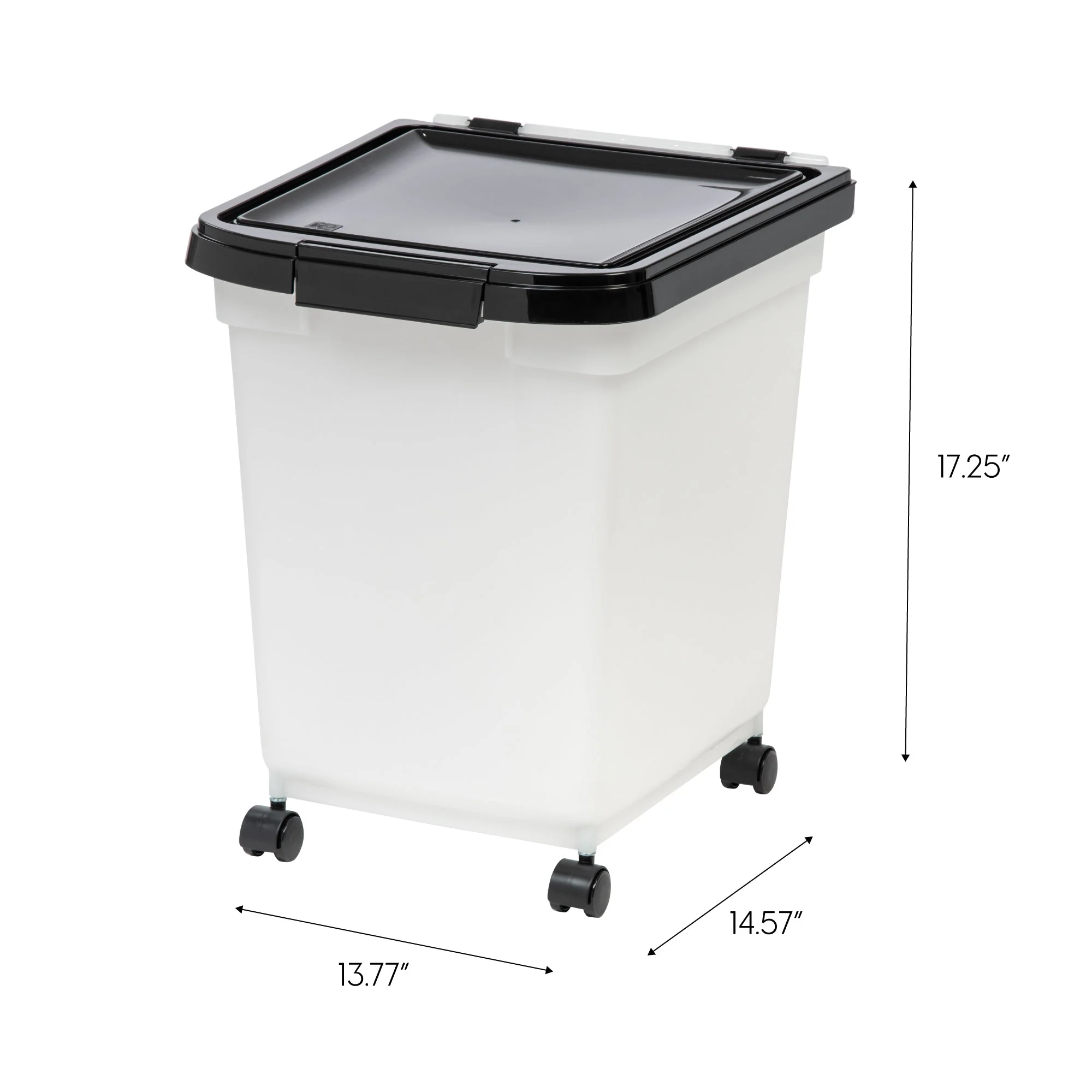 32.5 Quart WeatherPro® Airtight Pet Food Container, Black/Pearl - Image 5
