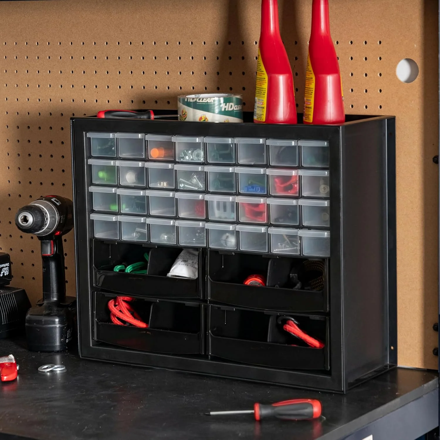 32-Drawer Organizer with 4 Bins and Dividers - Image 2