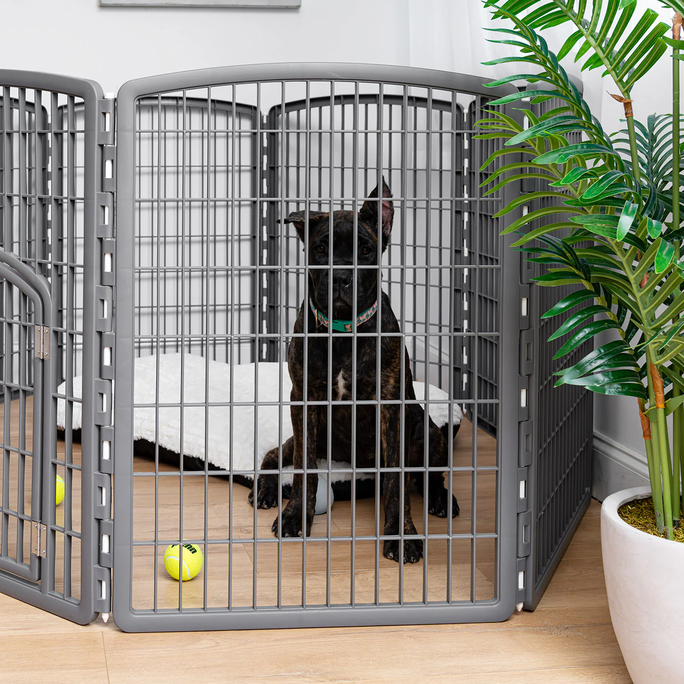 34" Exercise 8-Panel Pet Playpen with Door - Image 11