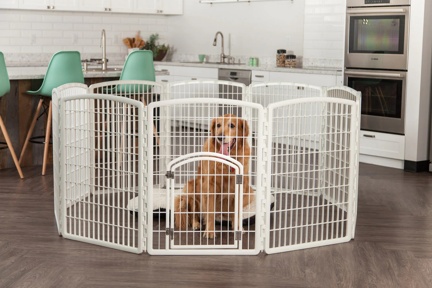 34" Exercise 8-Panel Pet Playpen with Door - Image 3