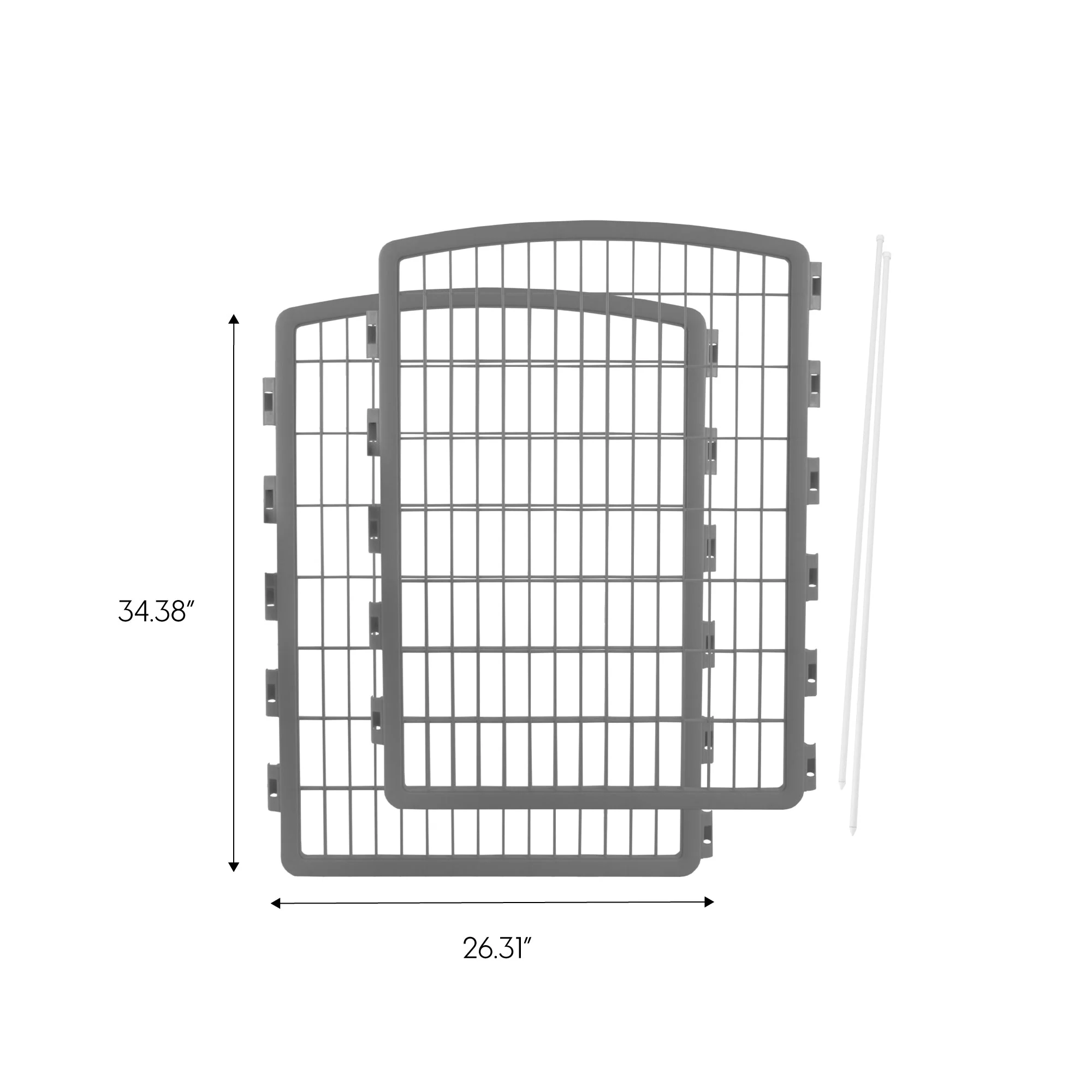 34'' Pen Playpen 2 Panel Add-On, Grey - Image 5