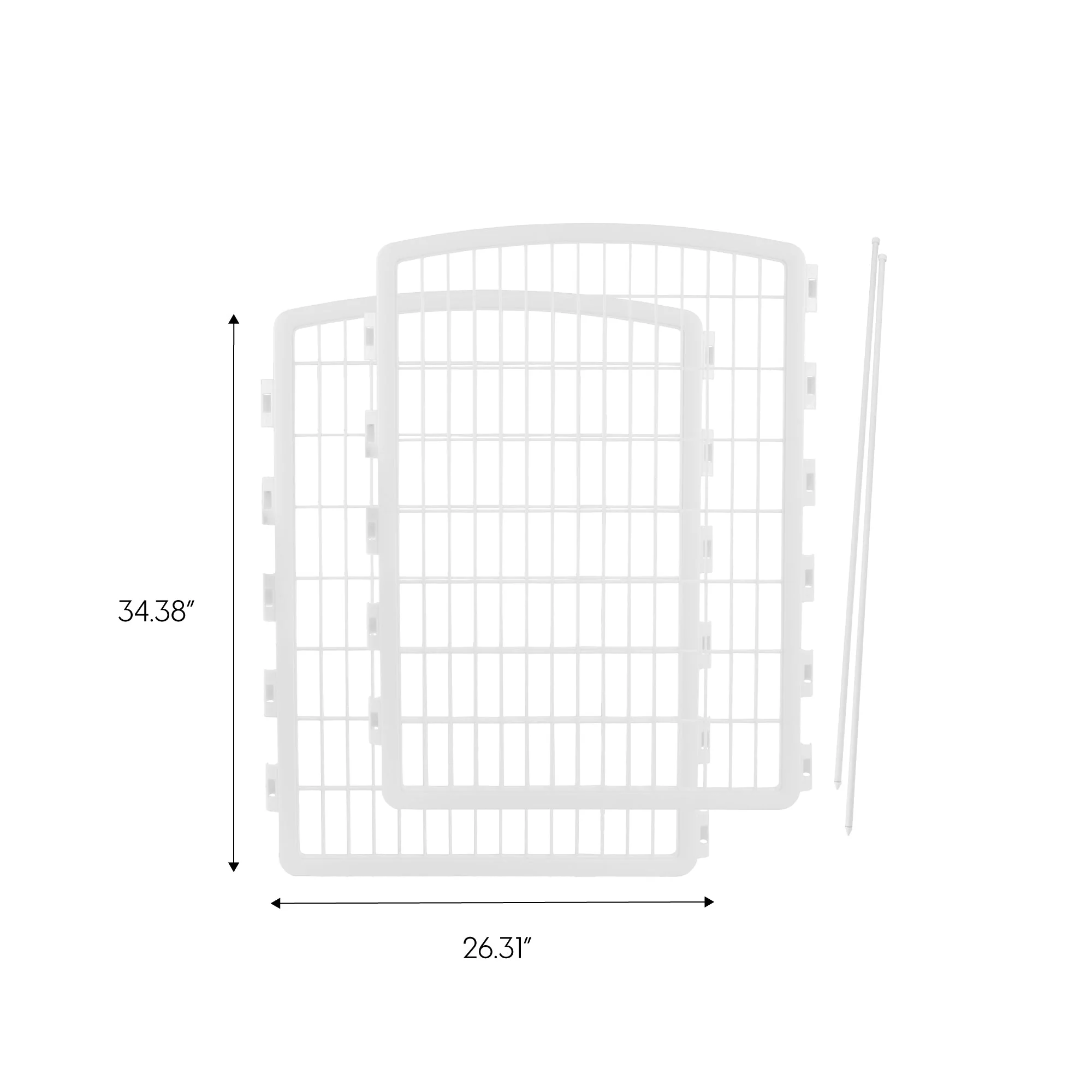 34'' Pen Playpen 2 Panel Add-On, White - Image 5