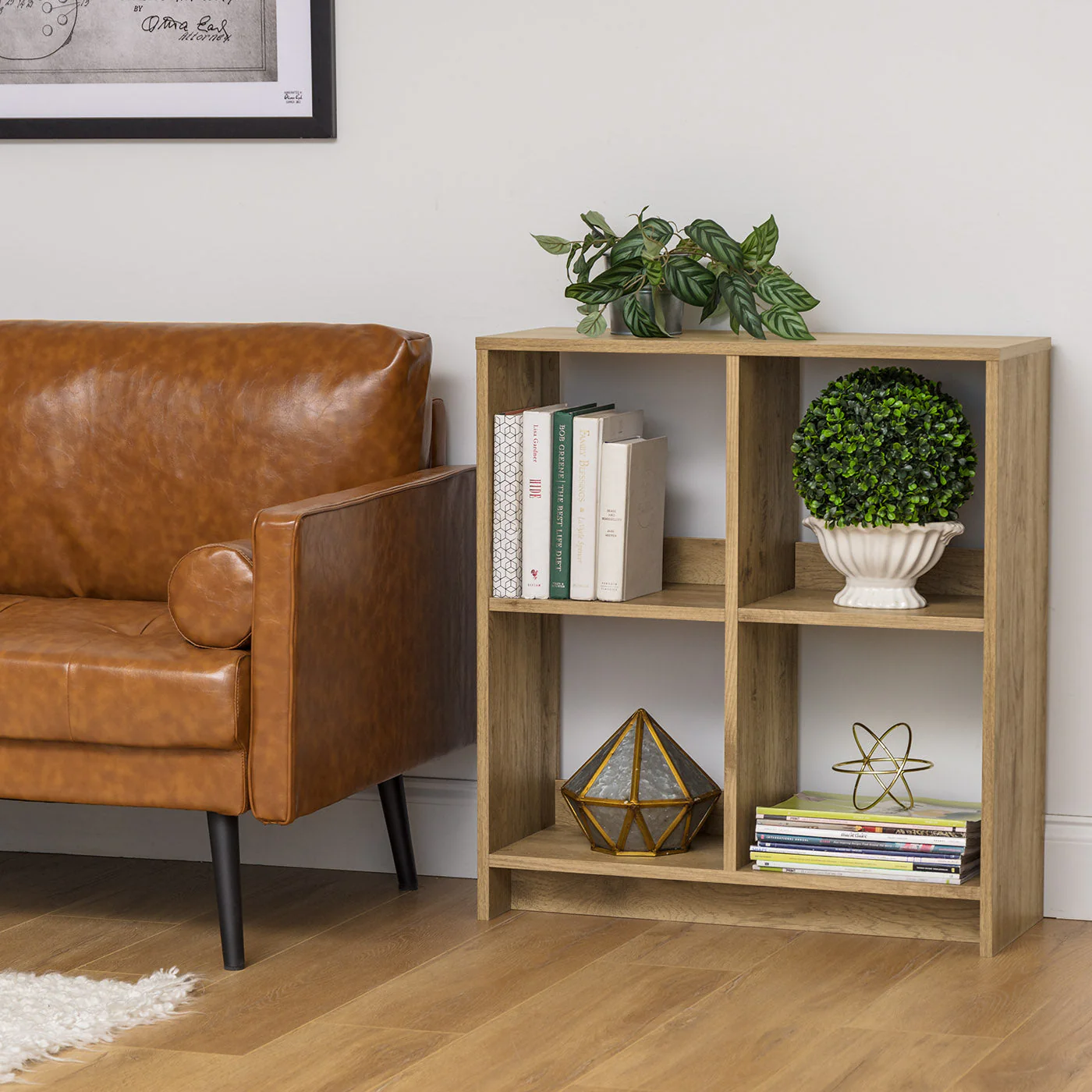 4-Cube shelf Light Brown - Image 2