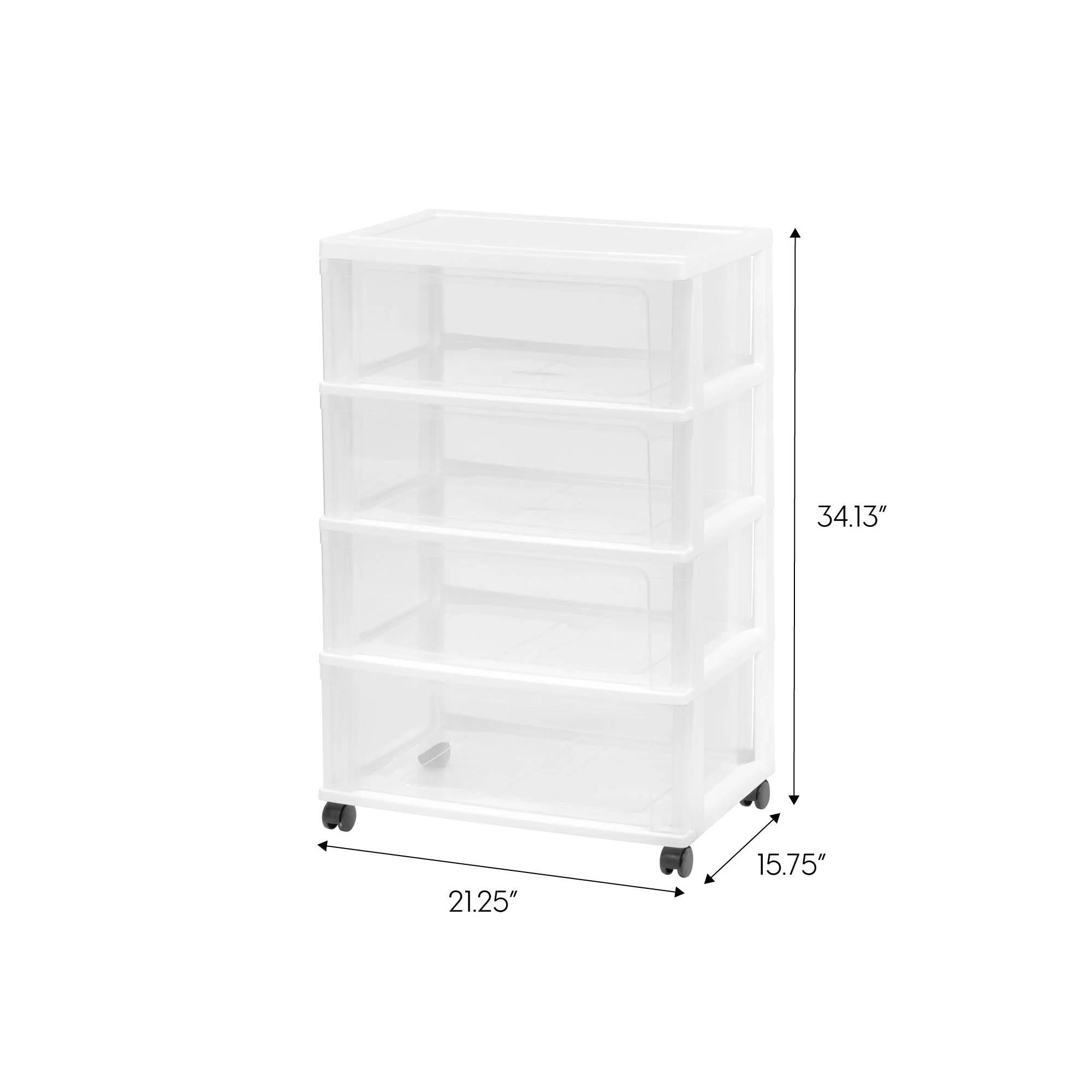 4-Drawer Wide Chest, White/Natural - Image 8