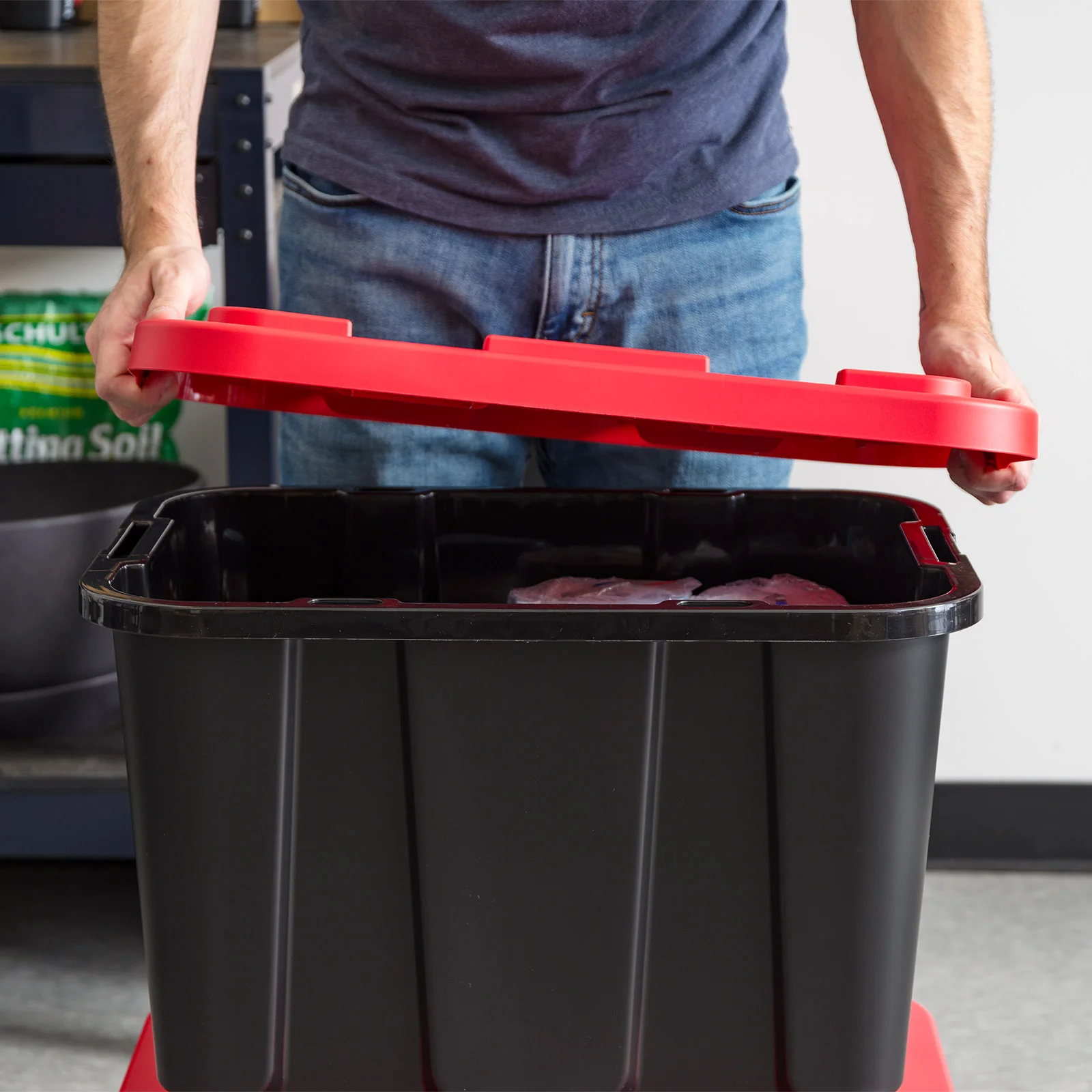4-Pack 11.5-Gal / 46-Qt Heavy-Duty Stackable Storage Bins with Snap Lids – All-Weather Plastic Totes - Image 10
