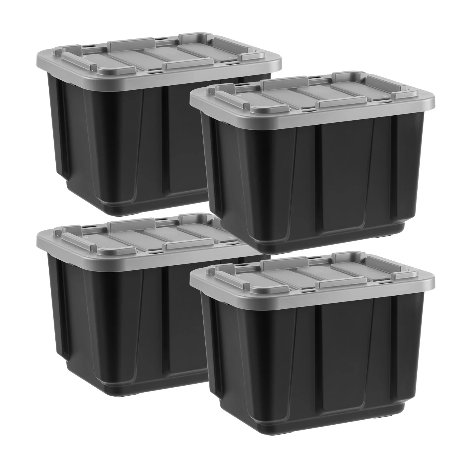 4-Pack 11.5-Gal / 46-Qt Heavy-Duty Stackable Storage Bins with Snap Lids – All-Weather Plastic Totes - Image 12