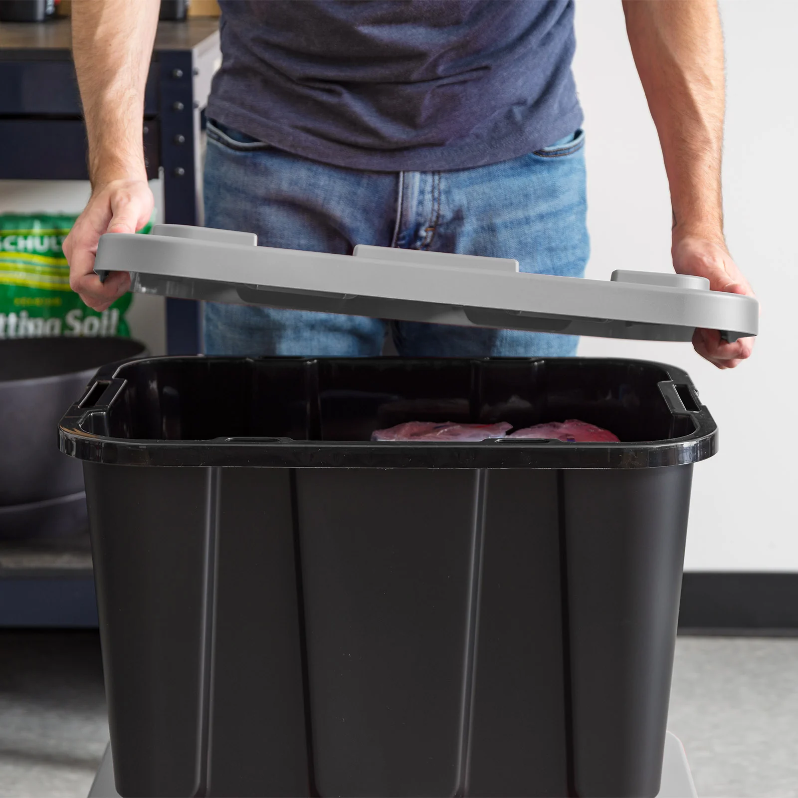 4-Pack 11.5-Gal / 46-Qt Heavy-Duty Stackable Storage Bins with Snap Lids – All-Weather Plastic Totes - Image 17