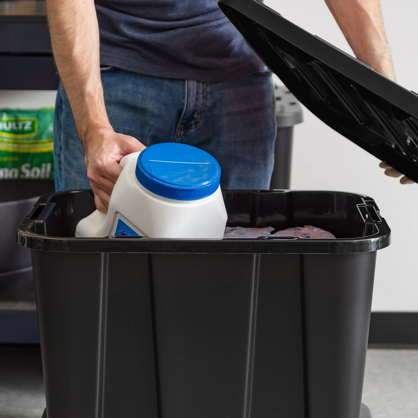 4-Pack 11.5-Gal / 46-Qt Heavy-Duty Stackable Storage Bins with Snap Lids – All-Weather Plastic Totes - Image 22