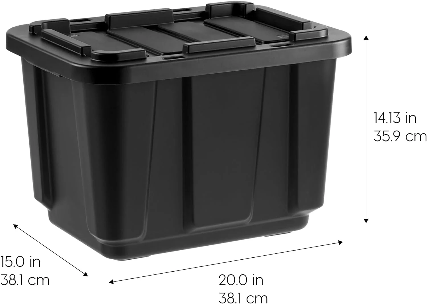 4-Pack 11.5-Gal / 46-Qt Heavy-Duty Stackable Storage Bins with Snap Lids – All-Weather Plastic Totes - Image 3
