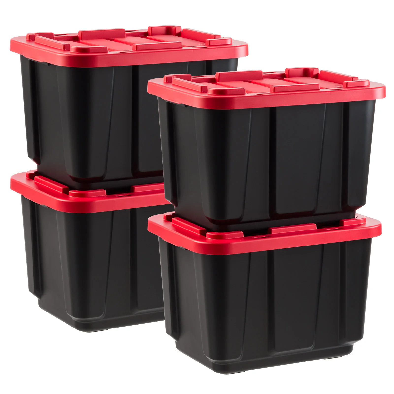 4-Pack 11.5-Gal / 46-Qt Heavy-Duty Stackable Storage Bins with Snap Lids – All-Weather Plastic Totes - Image 4