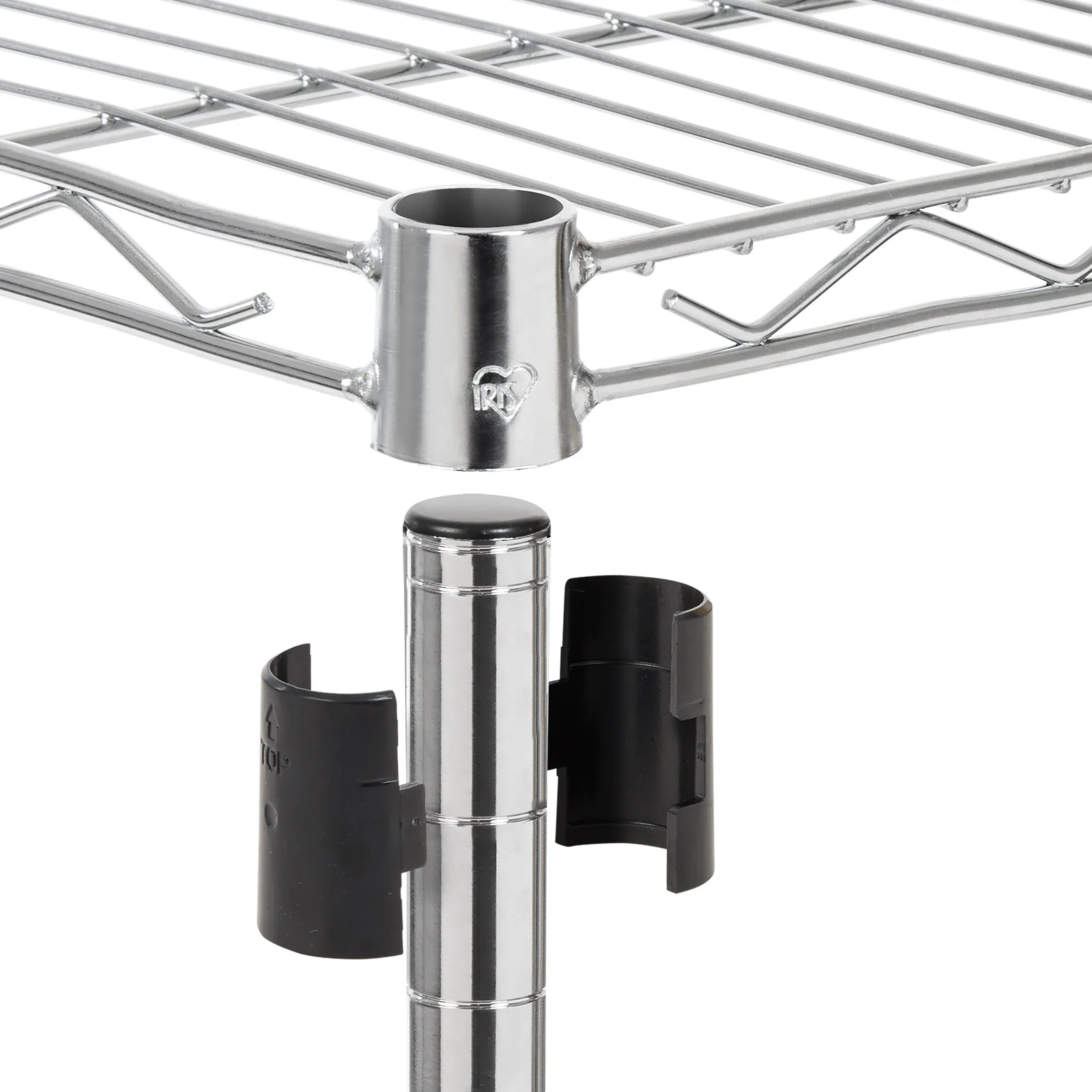4-Tier Heavy-Duty Metal Wire Shelf with Caster Wheels,1200 lb. Capacity, Silver - Image 4