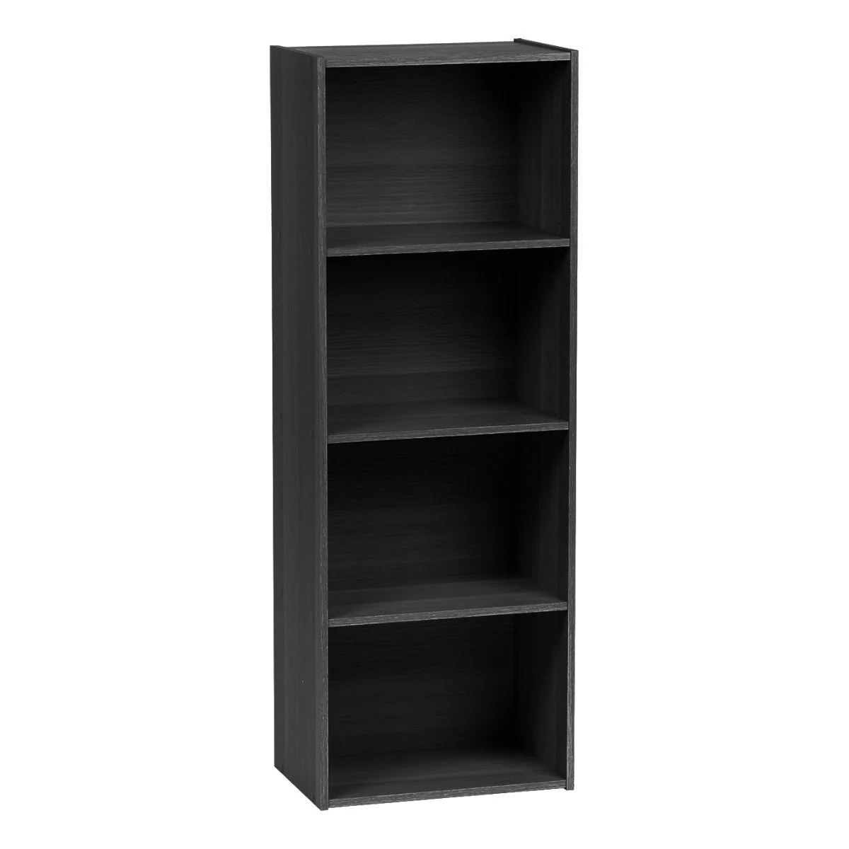 4-Tier Wood Storage Shelf, Black