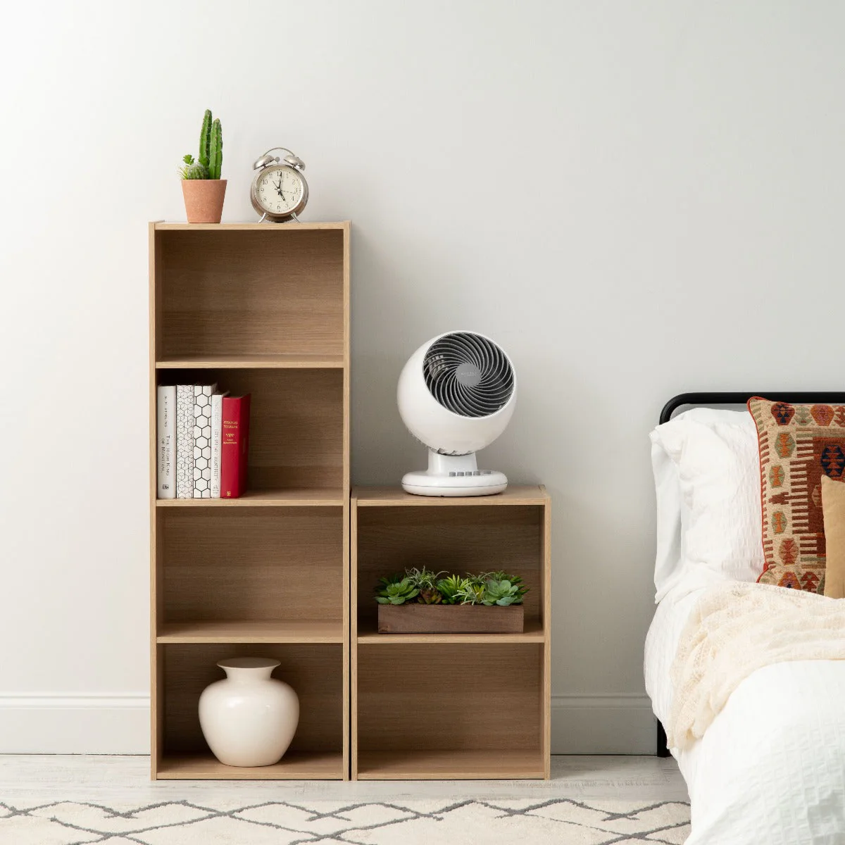 4-Tier Wood Storage Shelf, Light Brown - Image 4
