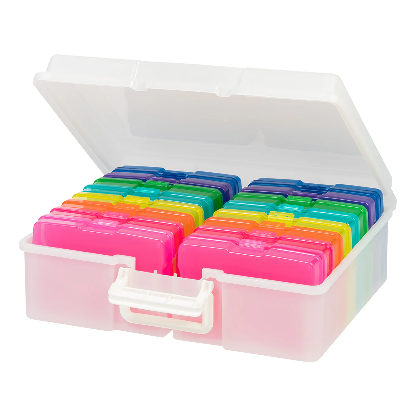 4" x 6" Photo Storage Box with 16 Inner Cases – Multi-Color/Clear Craft Keeper - Image 5