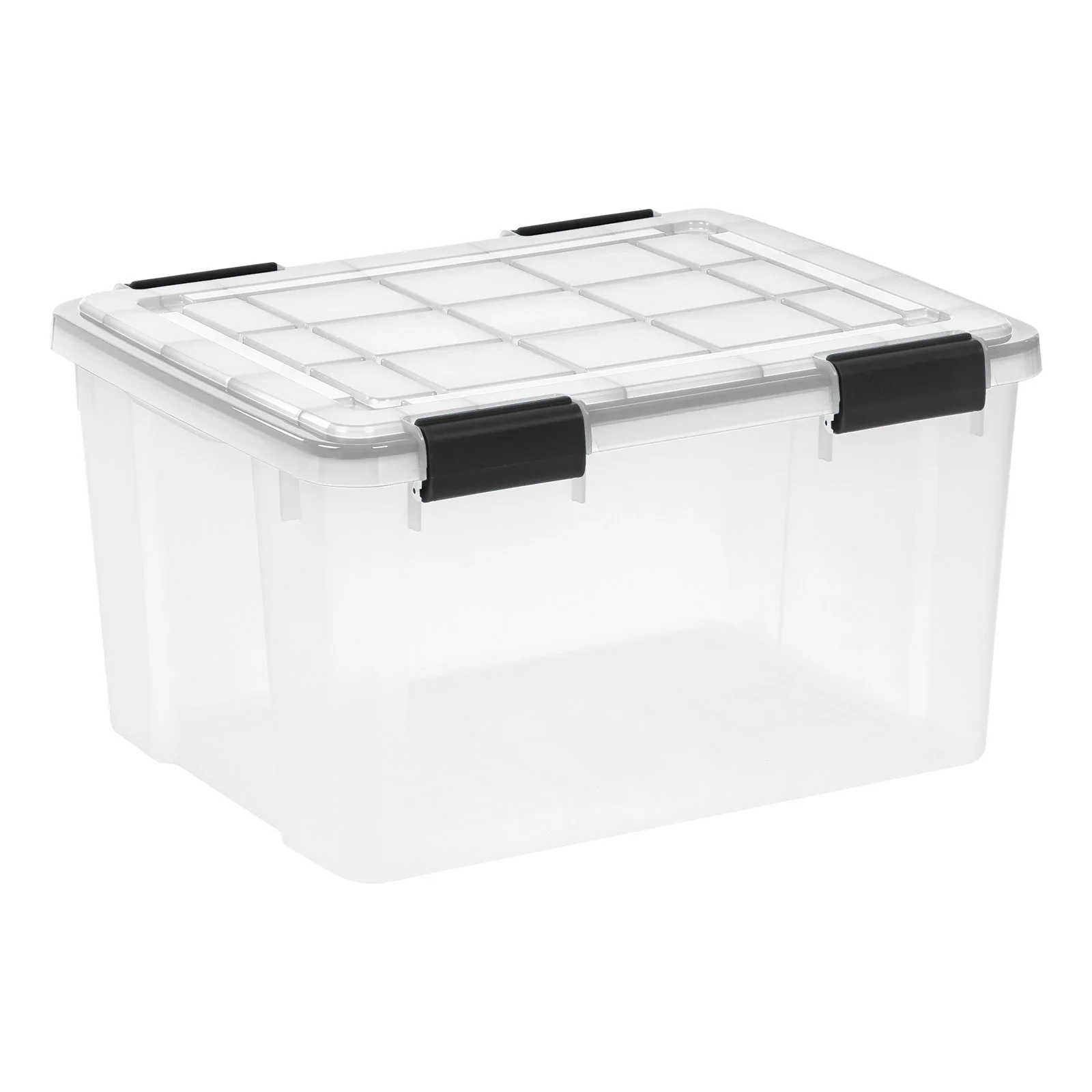 44 Qt. Plastic Storage Bins with Sealed Lids, Clear Gasket Box, Airtight Containers 4Pk - Image 3