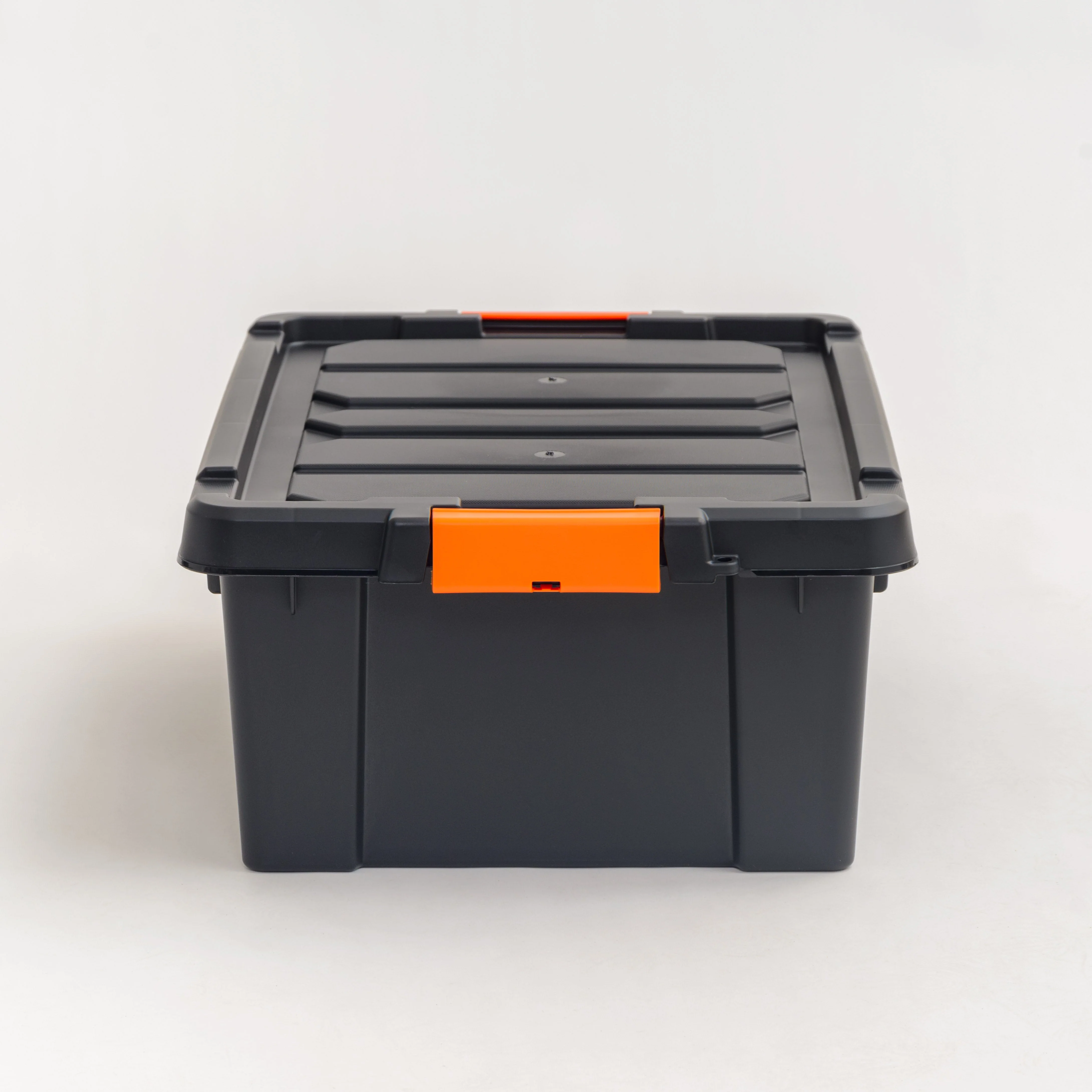 47 Quart Heavy Duty Plastic Storage Box, Black Pack of 4 - Image 2