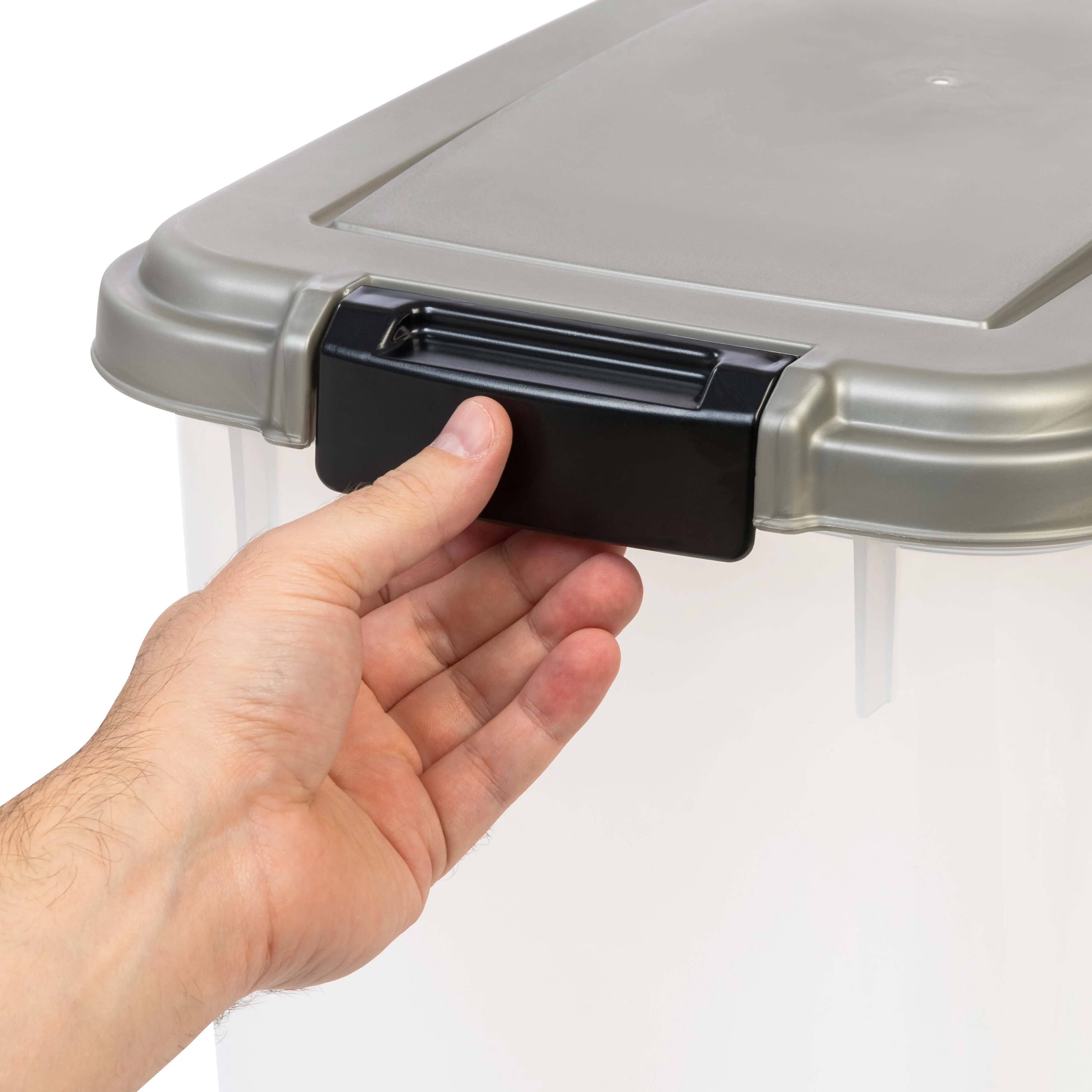 47 Quart WeatherPro® Airtight Pet Food Container, Chrome - Image 3