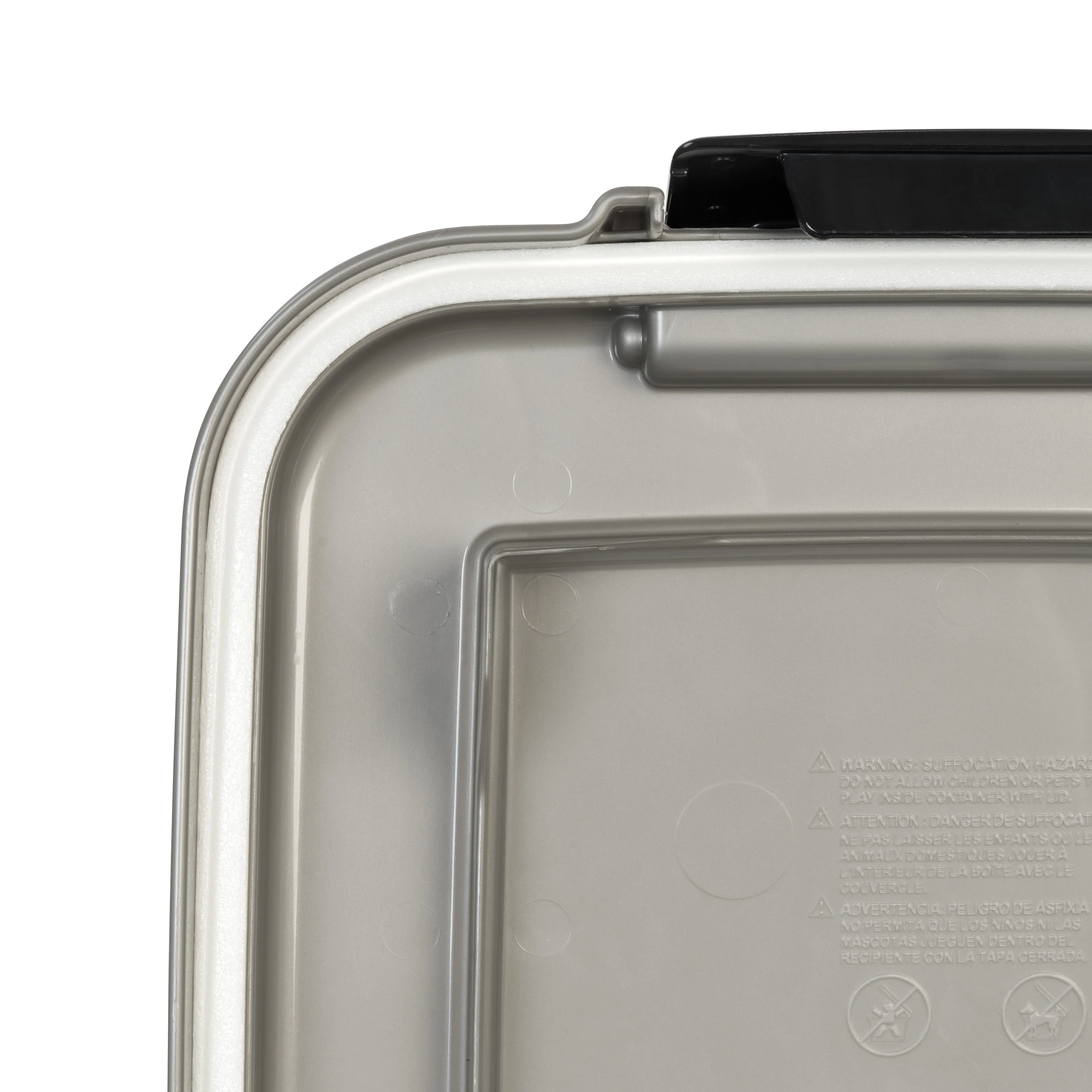47 Quart WeatherPro® Airtight Pet Food Container, Chrome - Image 4