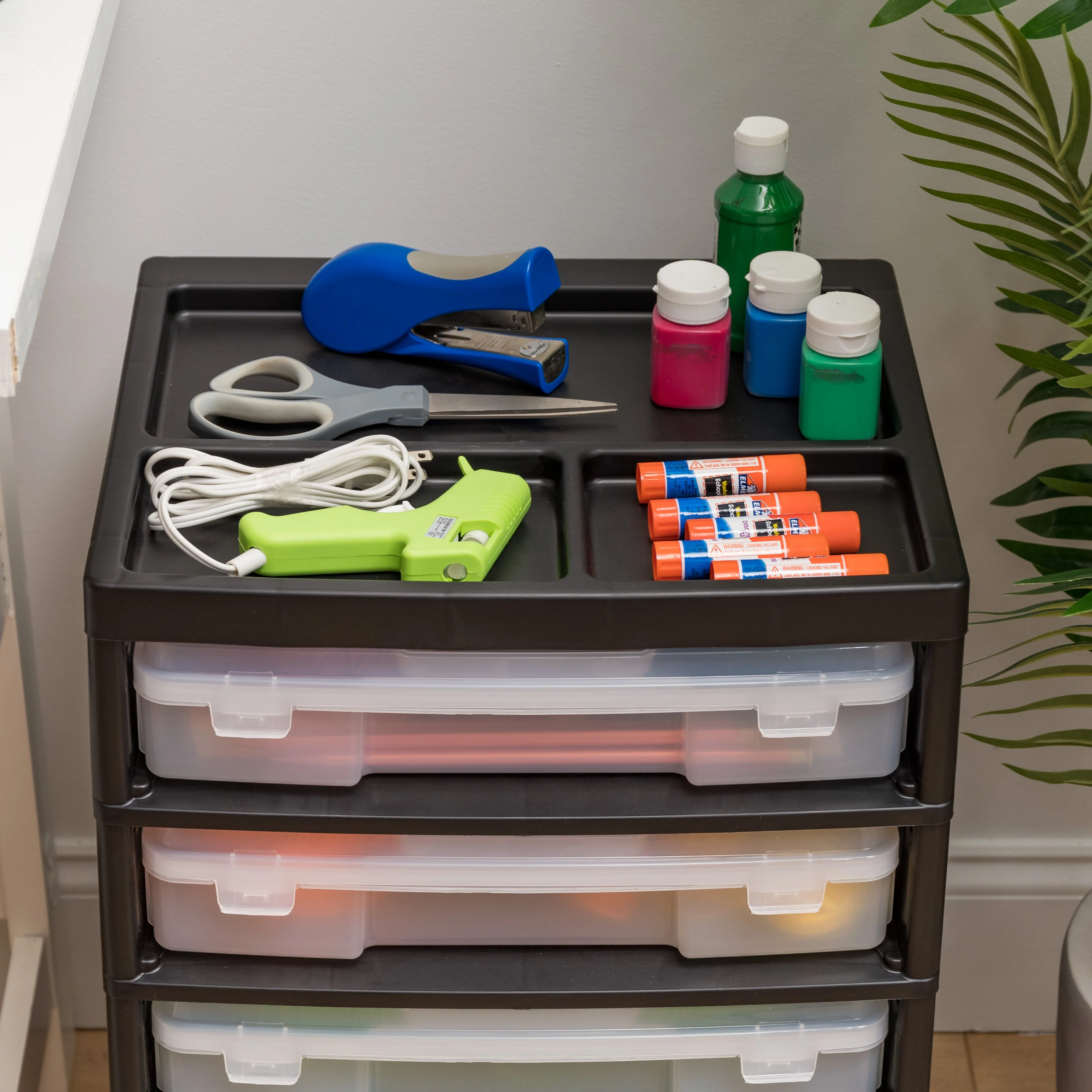 5-Case Scrapbook Cart, Black - Image 3