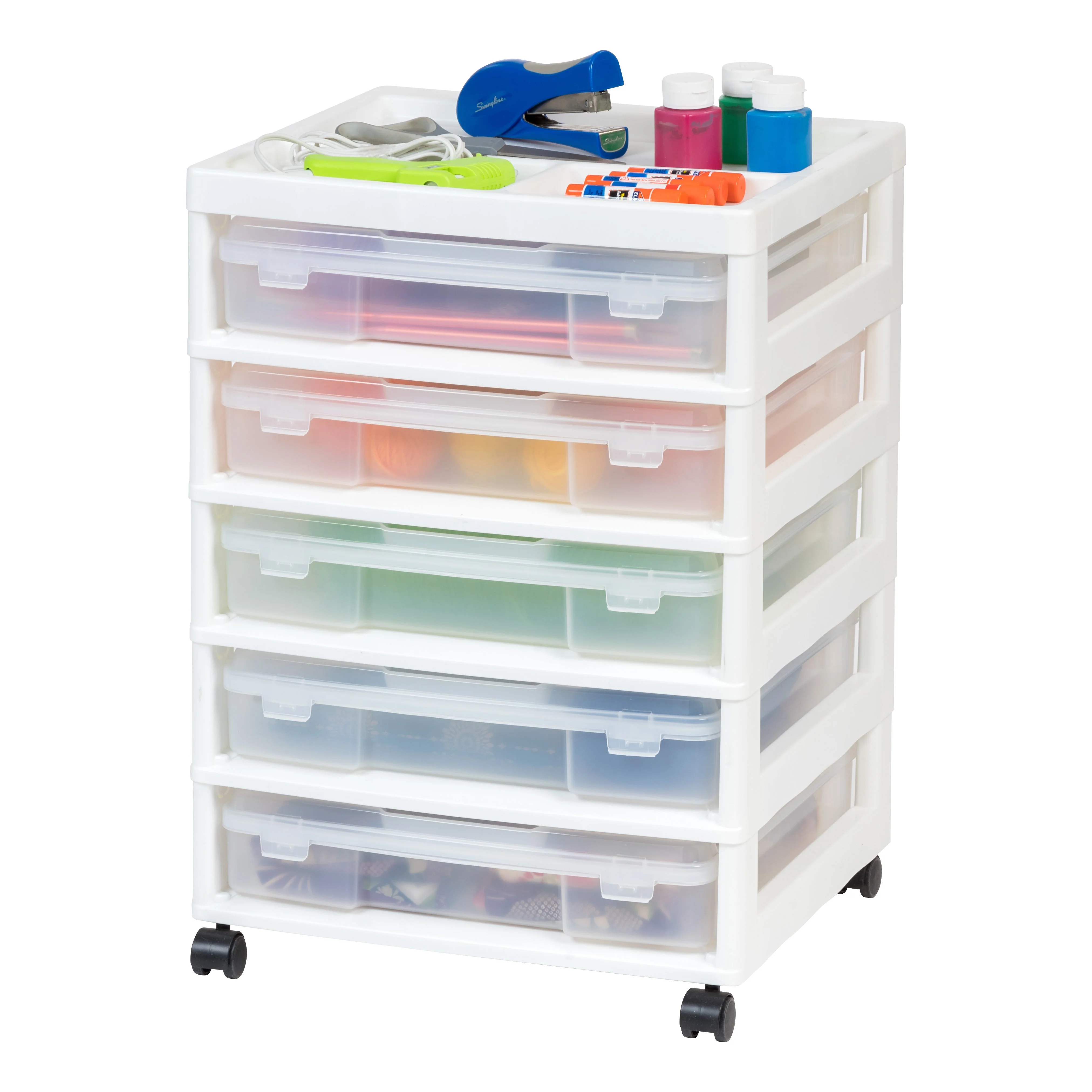 5-Case Scrapbook Cart, White - Image 10