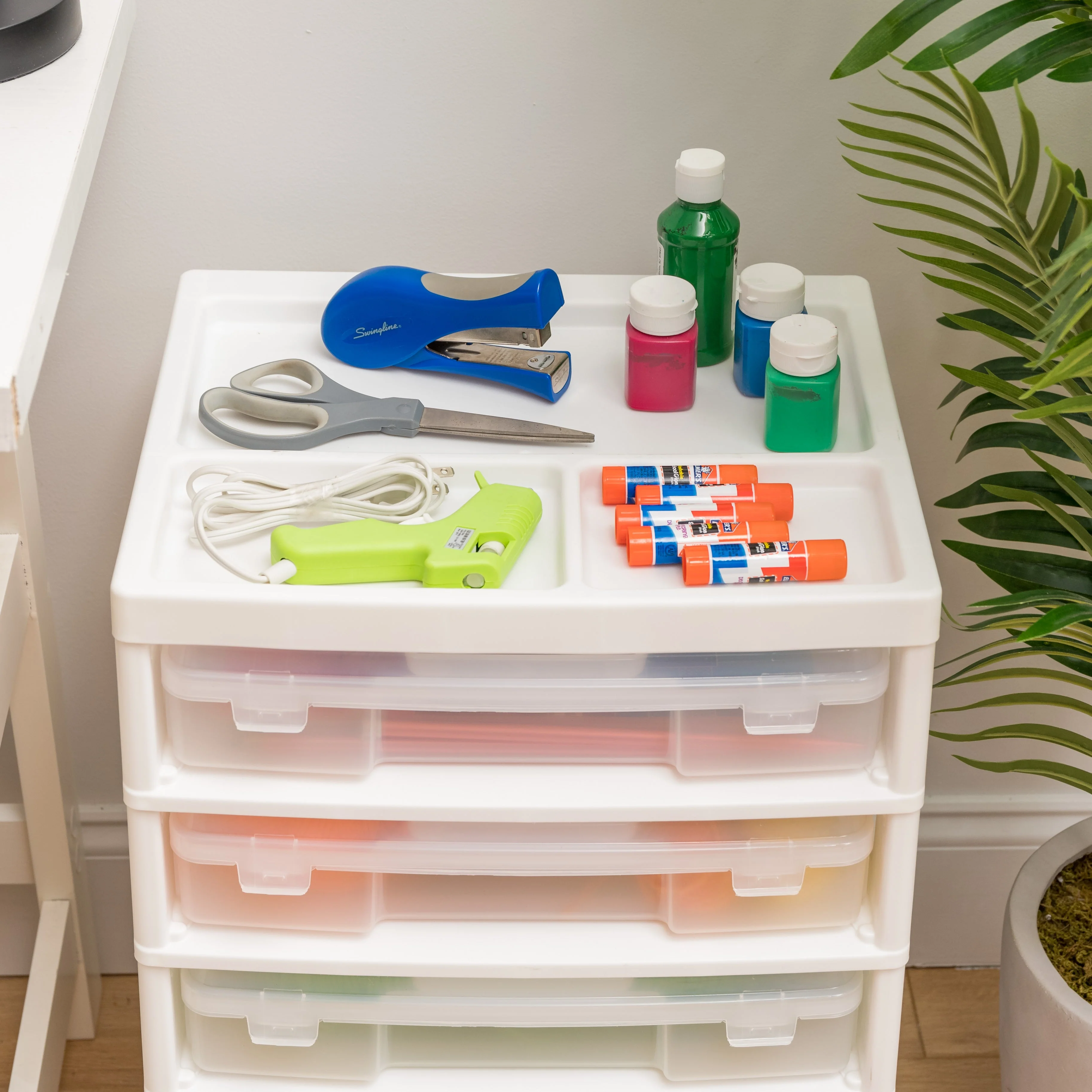 5-Case Scrapbook Cart, White - Image 3
