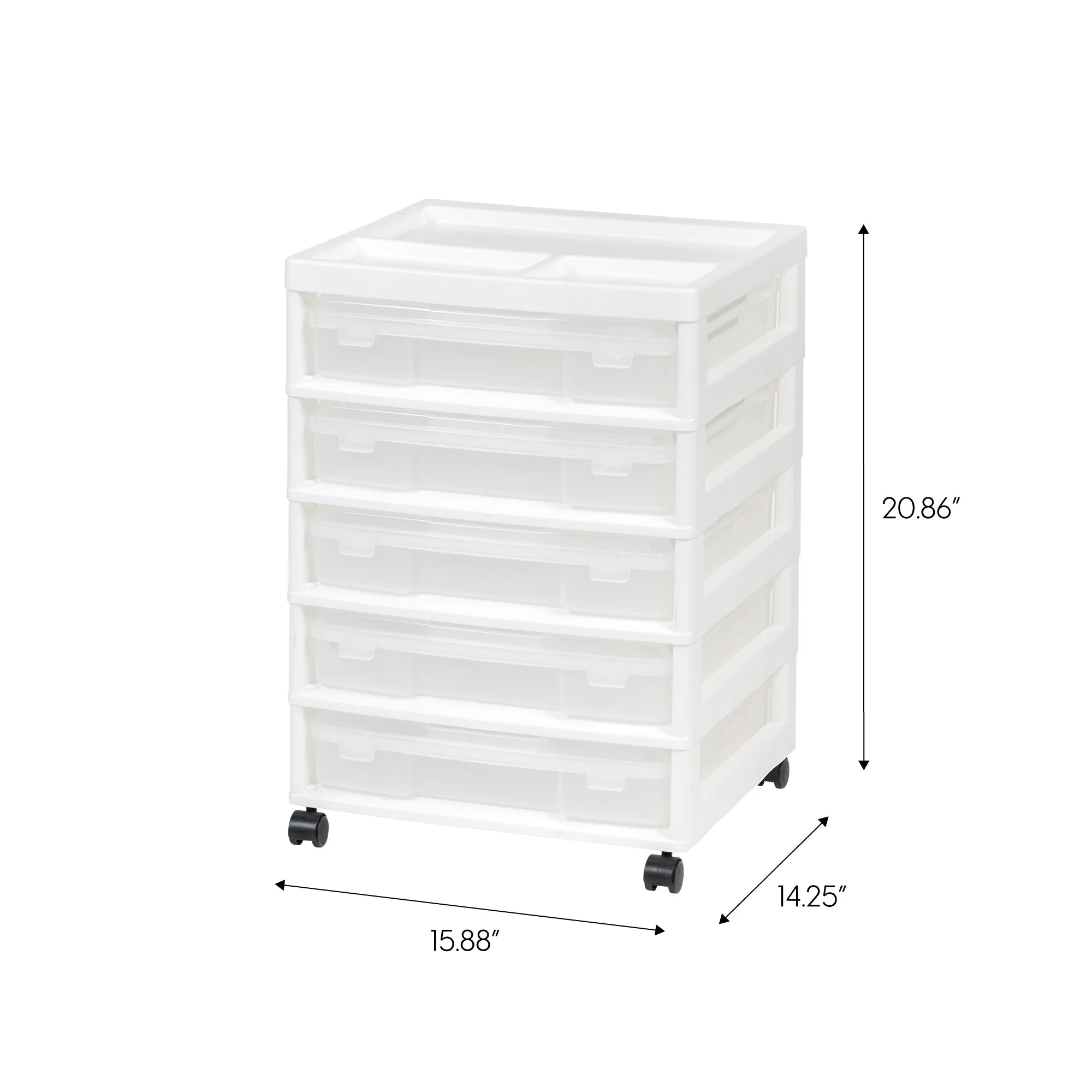 5-Case Scrapbook Cart, White - Image 9