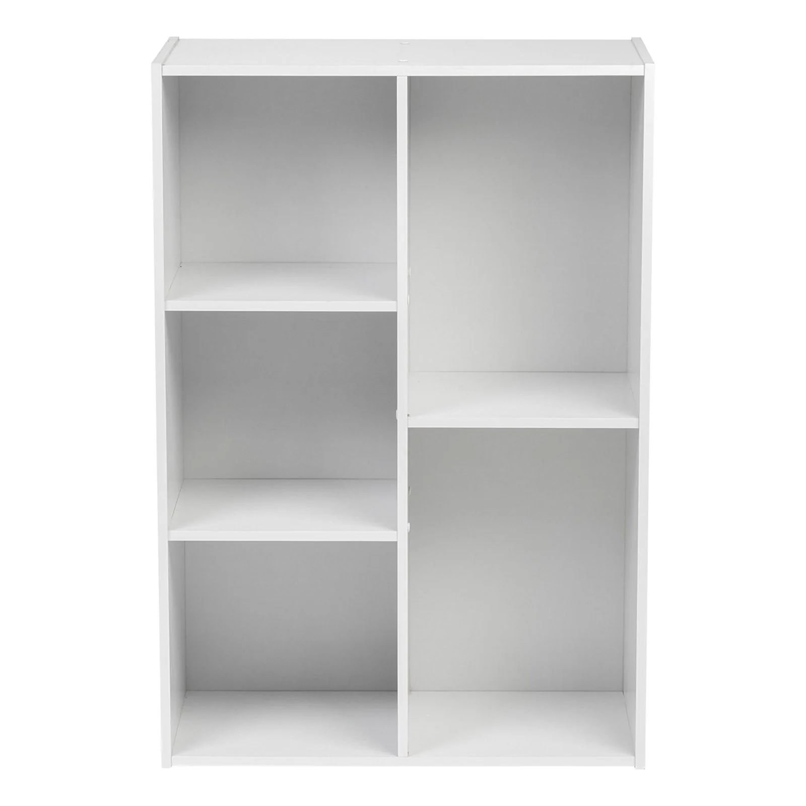 5 Compartment Open Bookshelf, Cube Storage Organizer, Closet Shelves, Wooden Bookshelf, White - Image 3