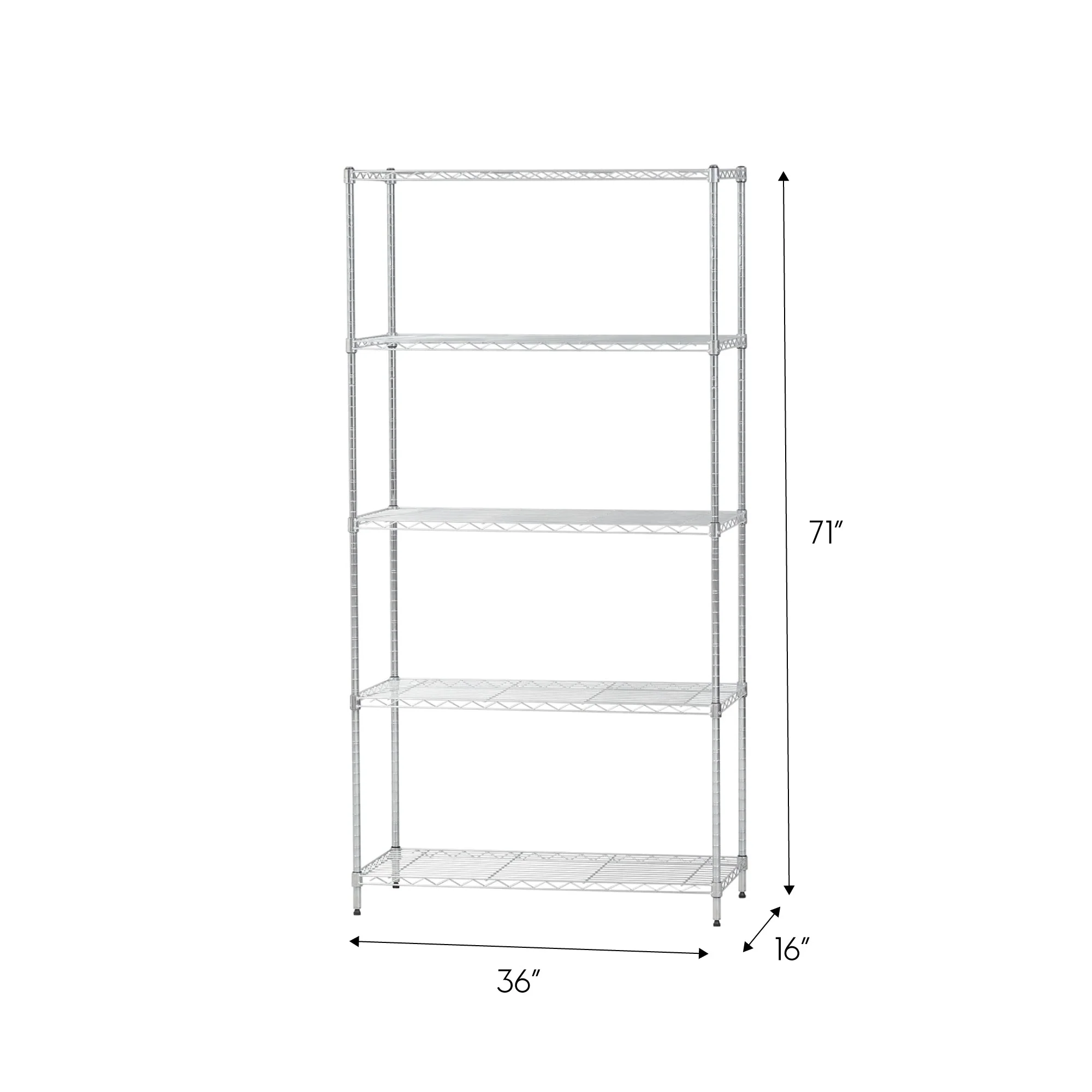 5-Shelves Wire Storage Unit - Image 8