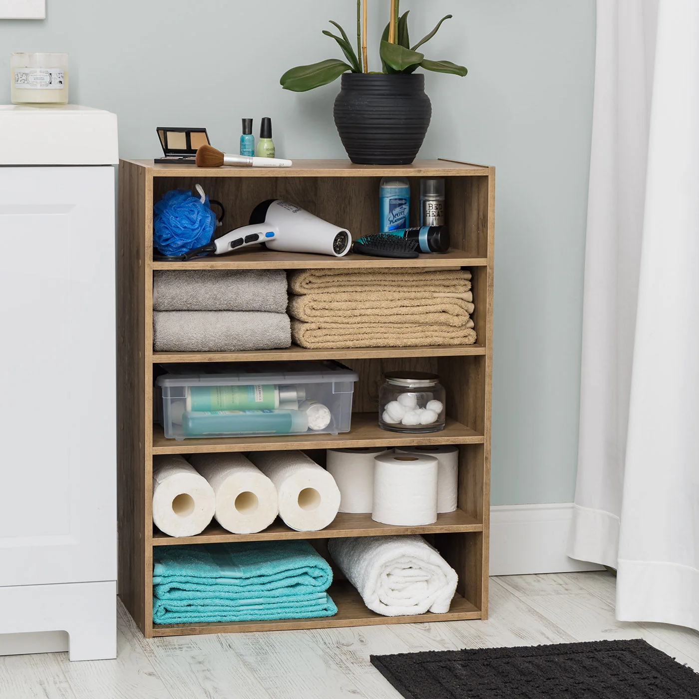 5-Tier Multi-Purpose Organizer Shelf Ash Brown - Image 2