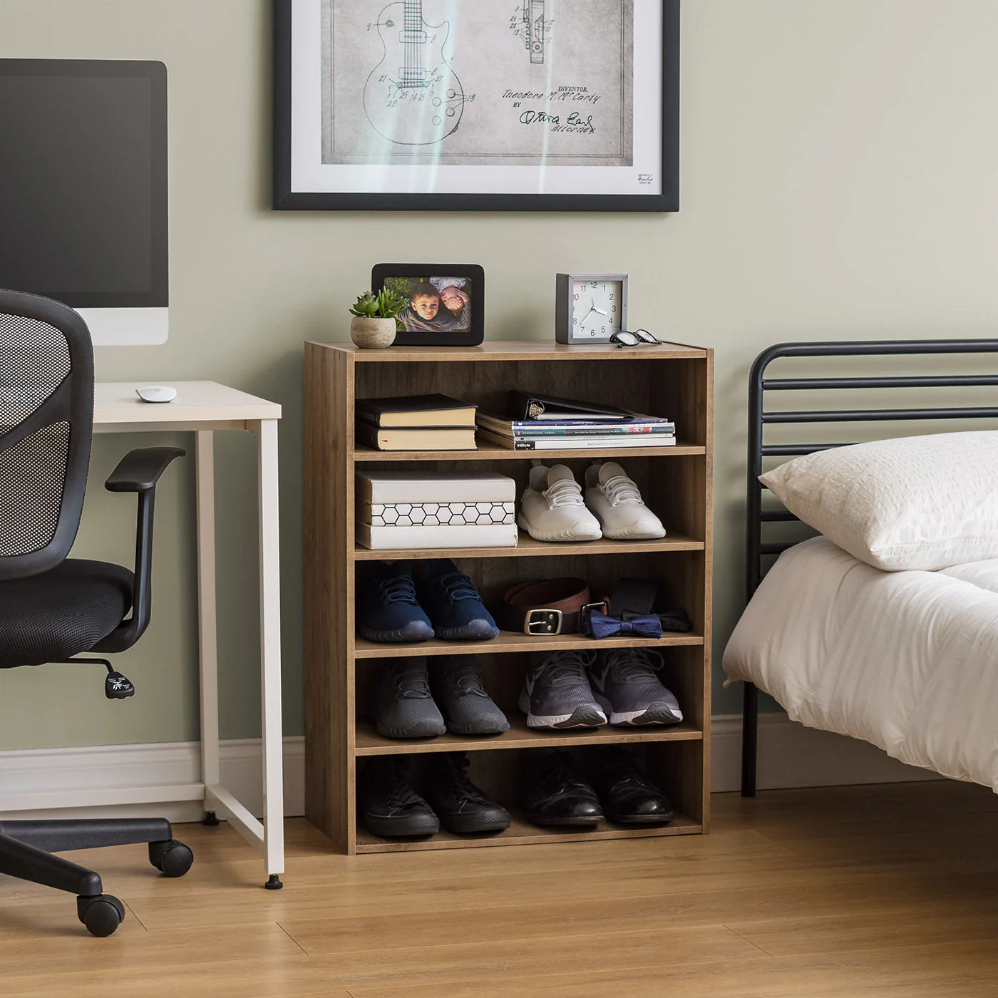 5-Tier Multi-Purpose Organizer Shelf Ash Brown - Image 4