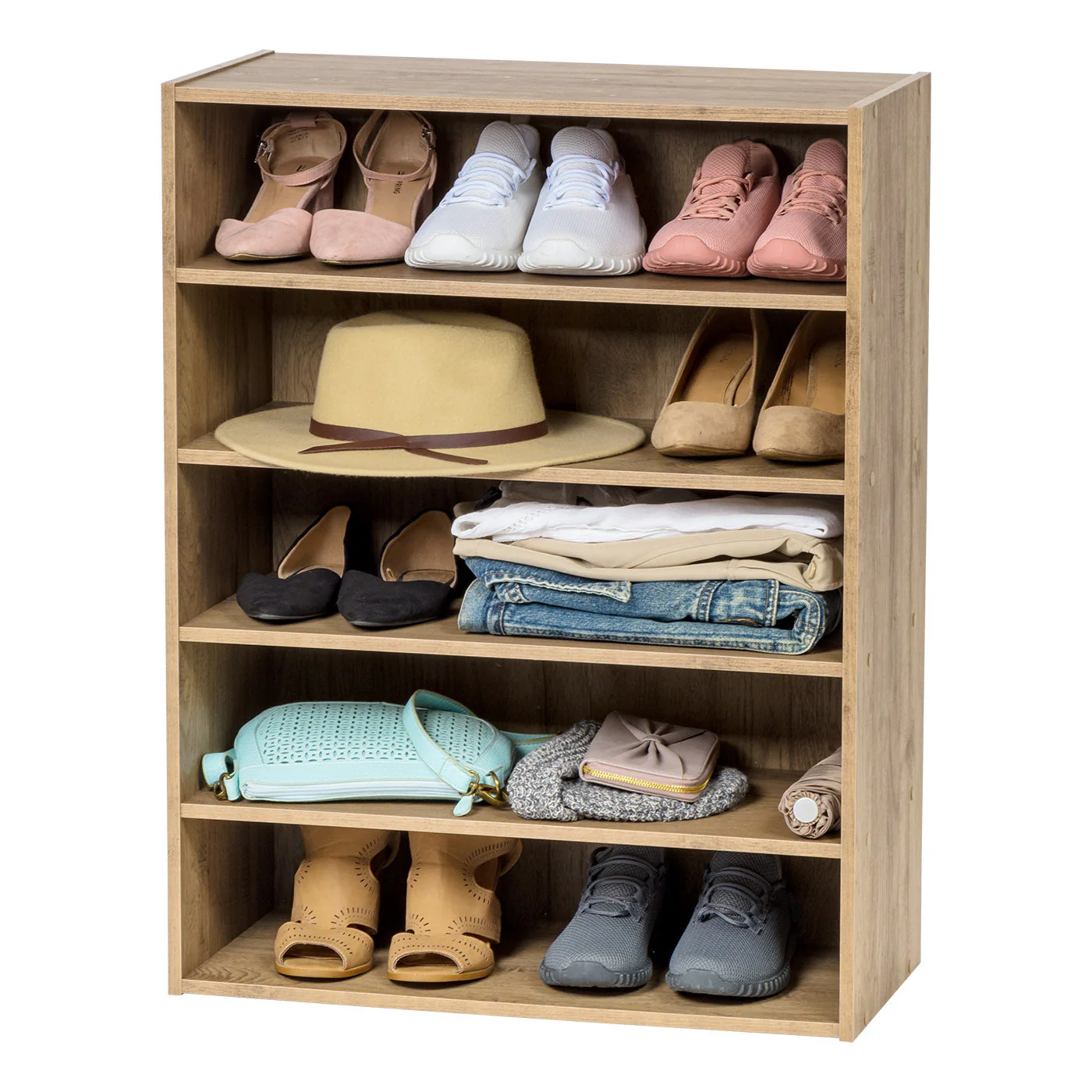 5-Tier Multi-Purpose Organizer Shelf Ash Brown - Image 7