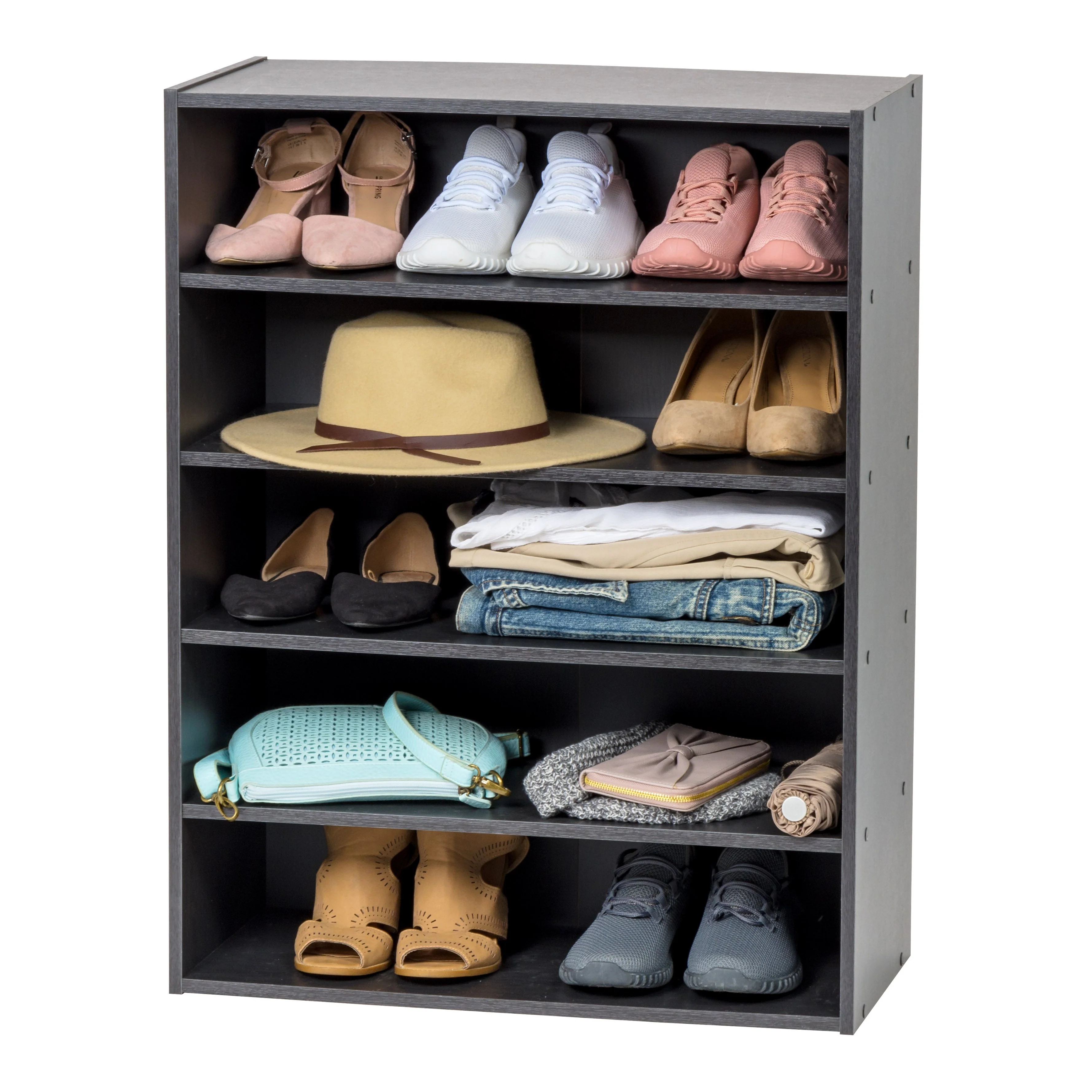 5-Tier Multi-Purpose Organizer Shelf, Black - Image 2
