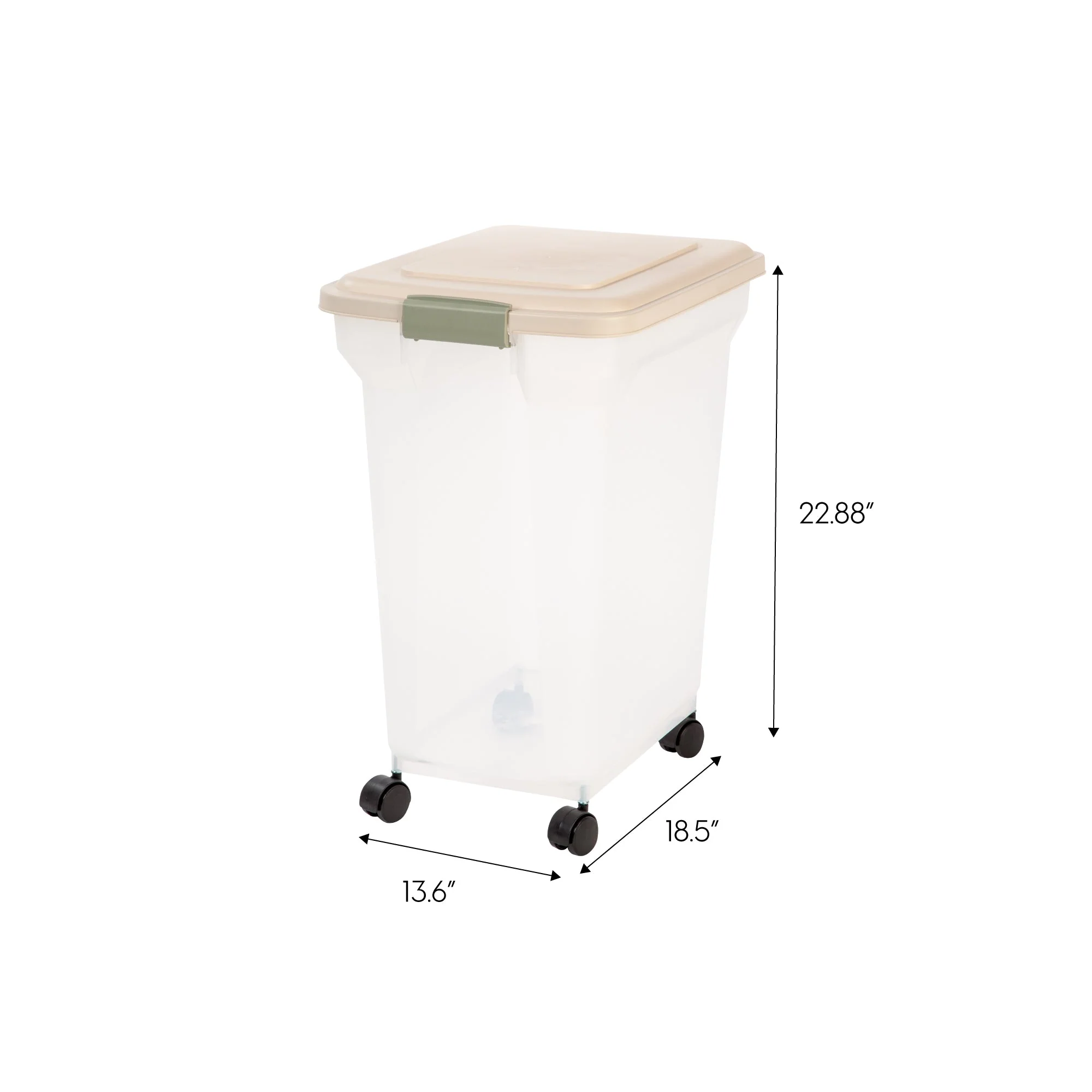 55 Quart WeatherPro® Airtight Pet Food Container, Almond - Image 9