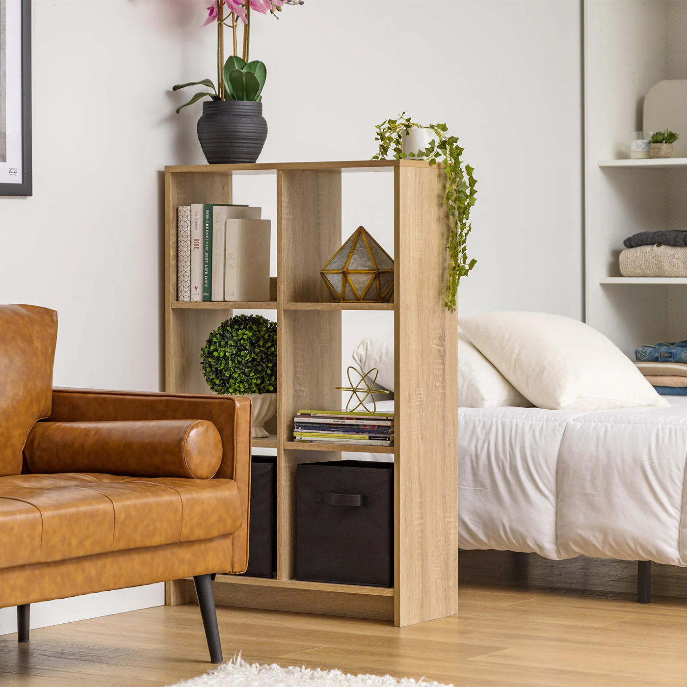6-Cube shelf Light Brown - Image 2