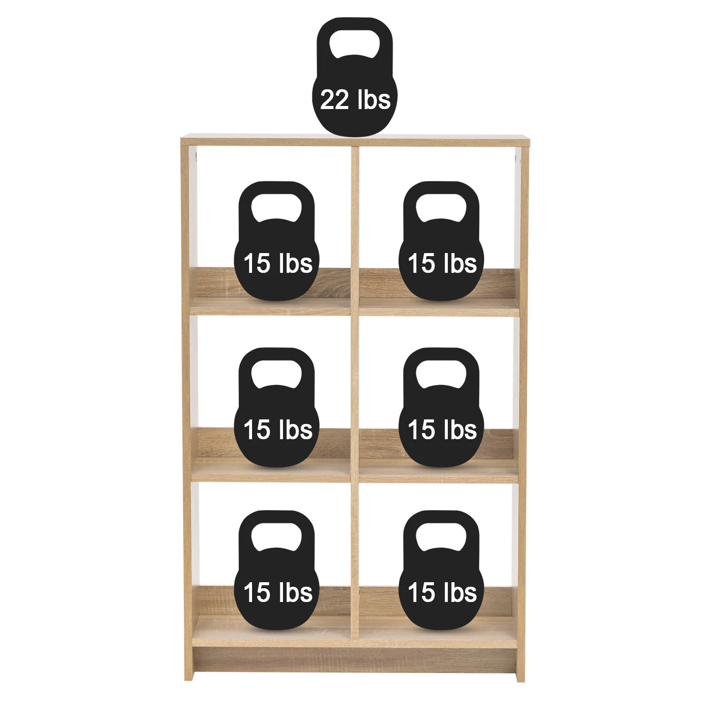 6-Cube shelf Light Brown - Image 9