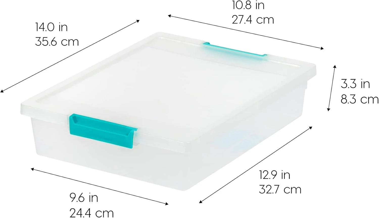 6 Qt. Plastic Storage Bins Containers with Lids, 3 Pack - Image 2