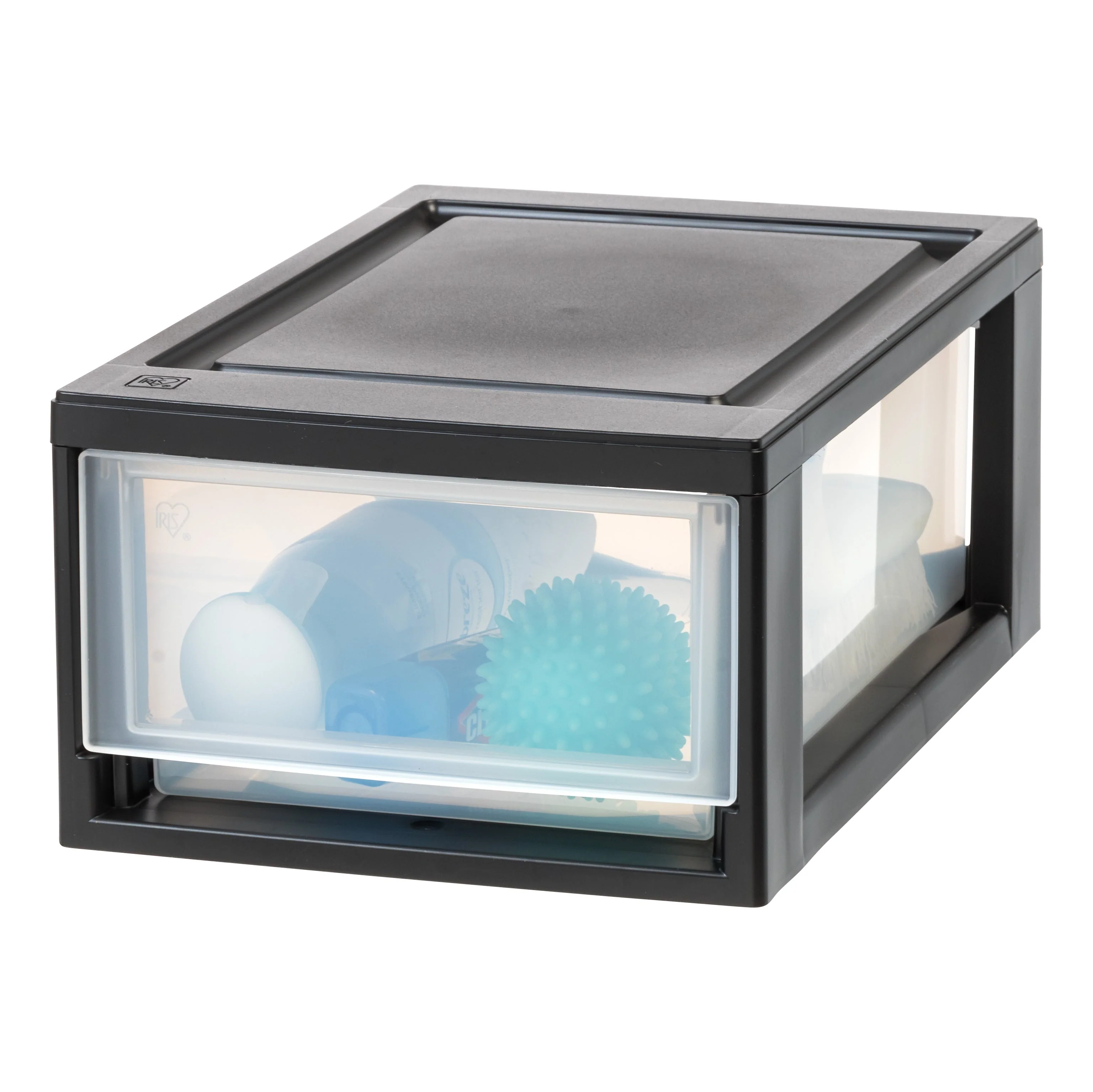 6 Quart Compact Stacking Drawer, 4 Pack, Black - Image 3