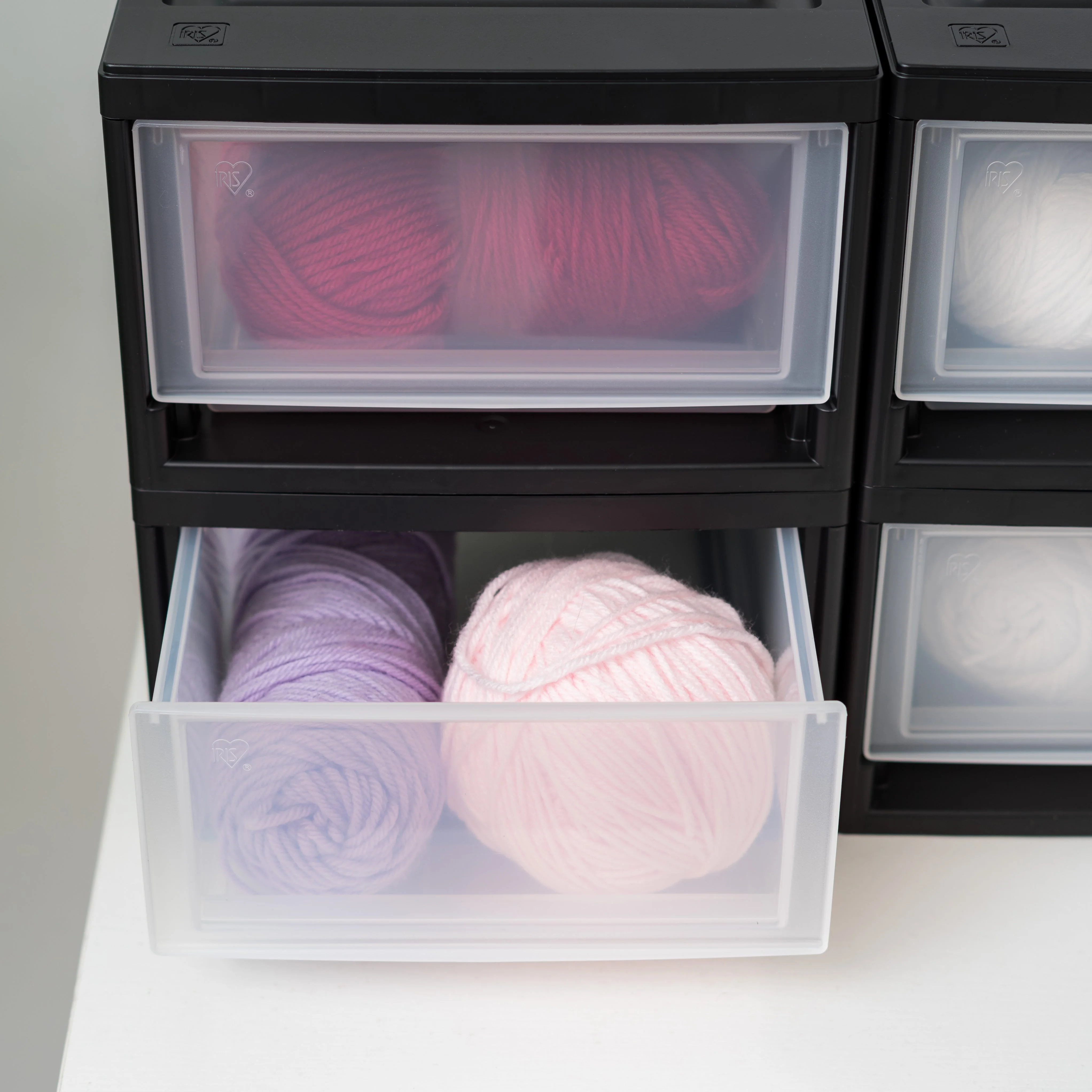 6 Quart Compact Stacking Drawer, 4 Pack, Black - Image 5