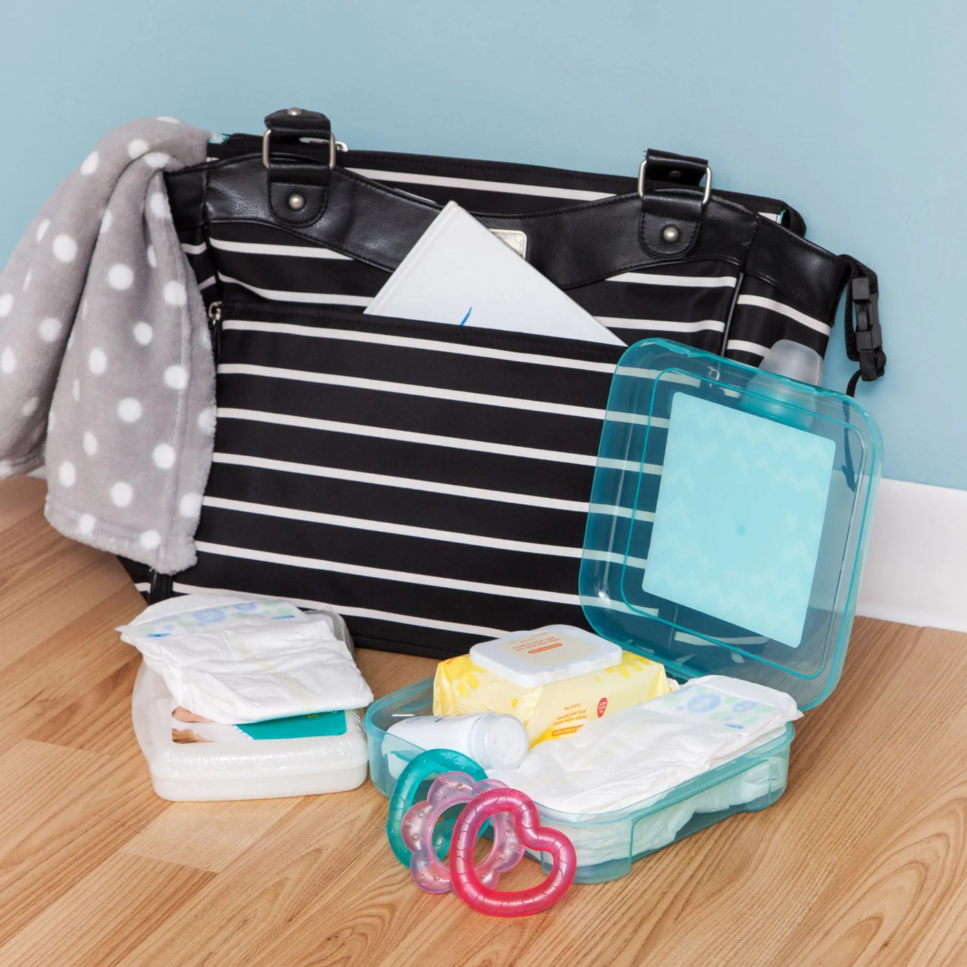 6" x 6" Portable Project Case, 8 Pack, Blue - Image 3