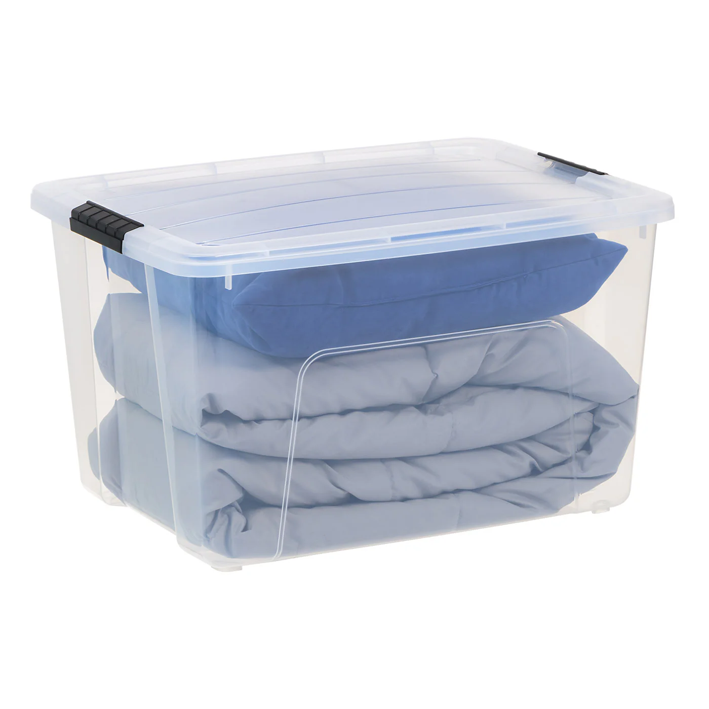 60 Qt. (15 Gal.) Clear Latch Box, Stackable Plastic Storage Bins with Lids, Set of 4 - Image 10