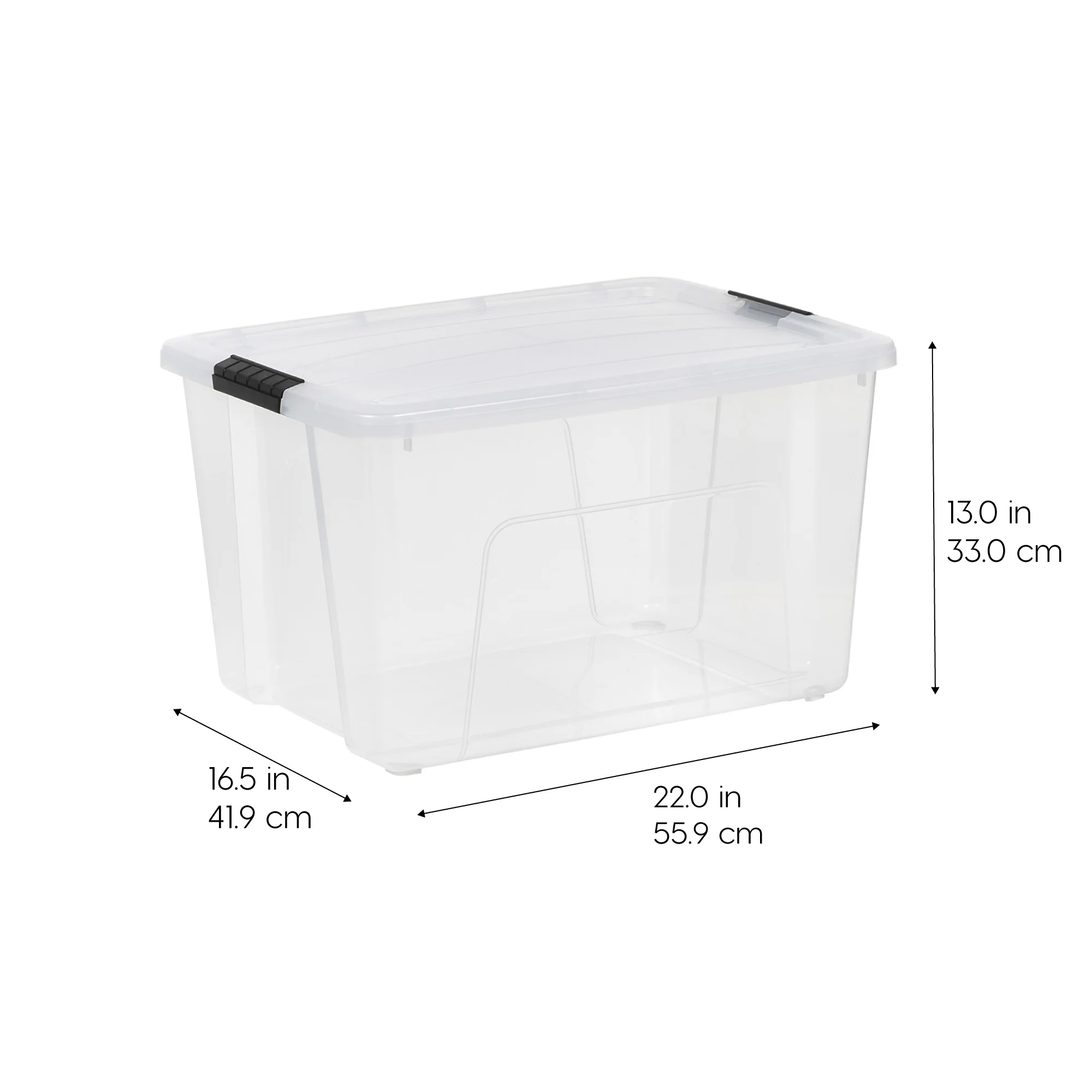 60 Qt. (15 Gal.) Clear Latch Box, Stackable Plastic Storage Bins with Lids, Set of 4 - Image 12