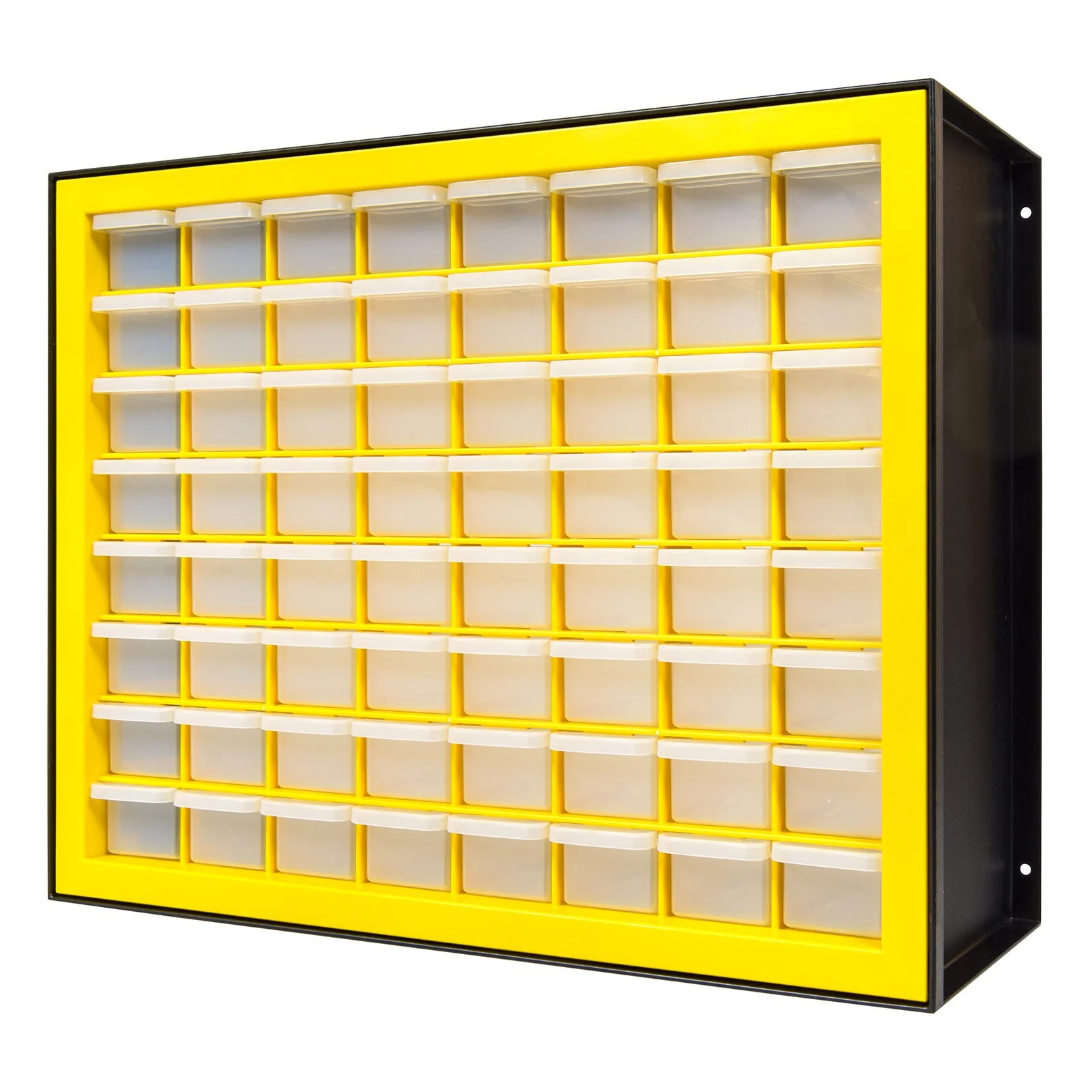 64 Drawer Parts Cabinet, Black/Yellow - Image 3