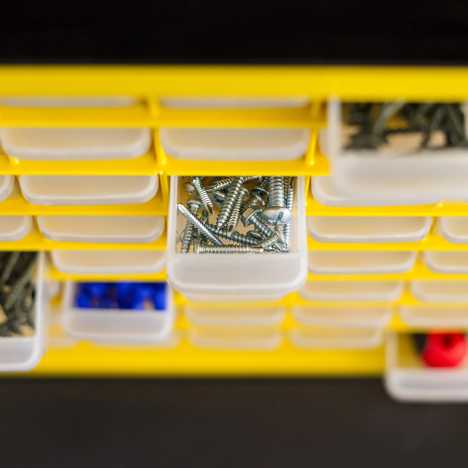 64 Drawer Parts Cabinet, Black/Yellow - Image 7