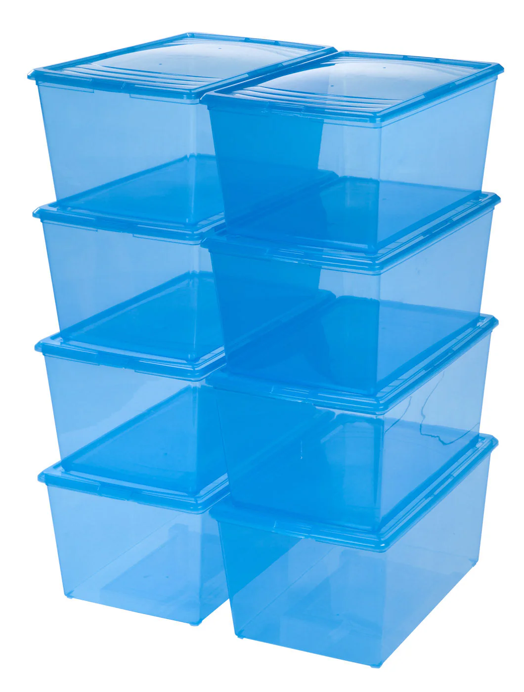 64 Quart Modular Storage Box, 8 Pack, Blue - Image 5