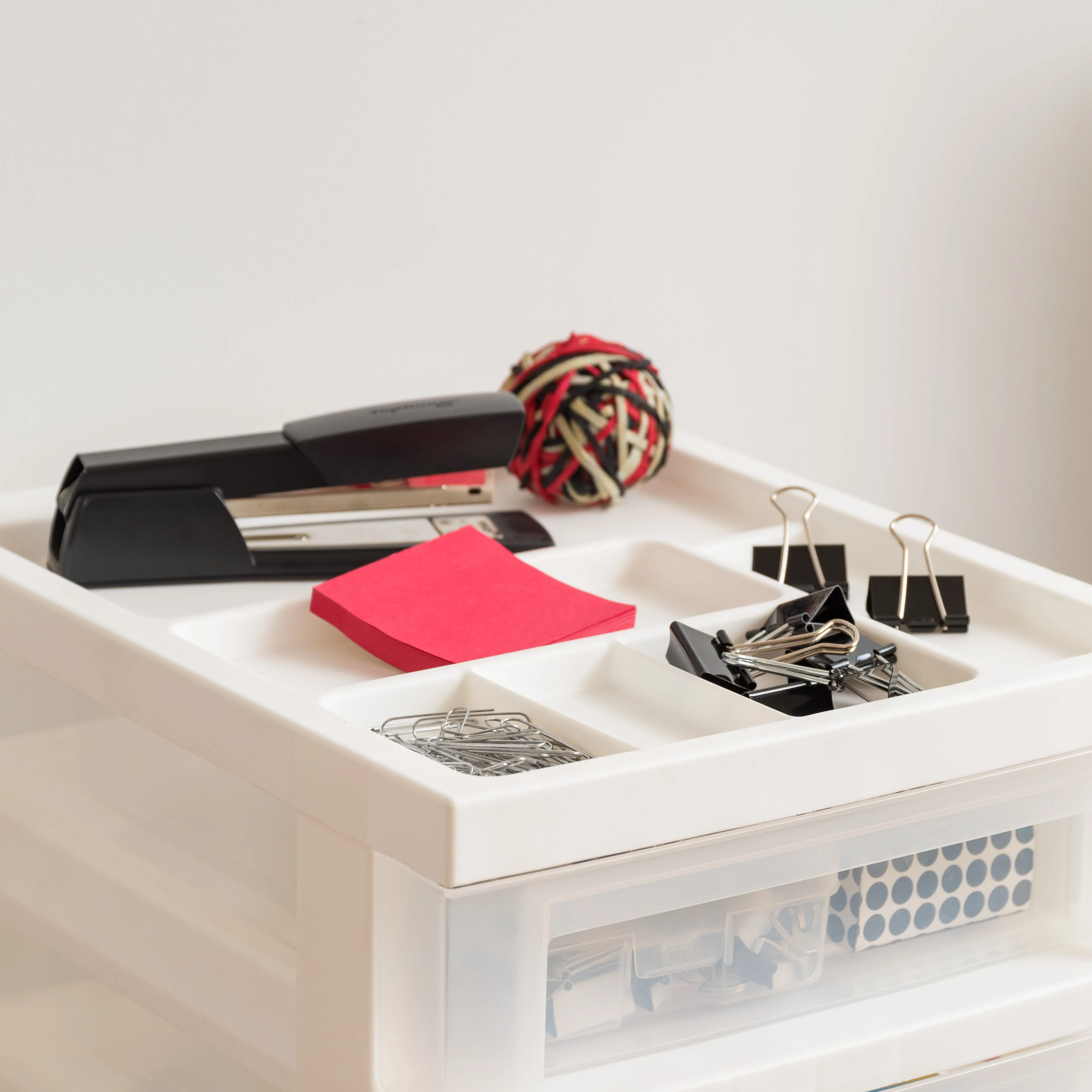 7-Drawer Storage Cart with Organizer Top, White - Image 3